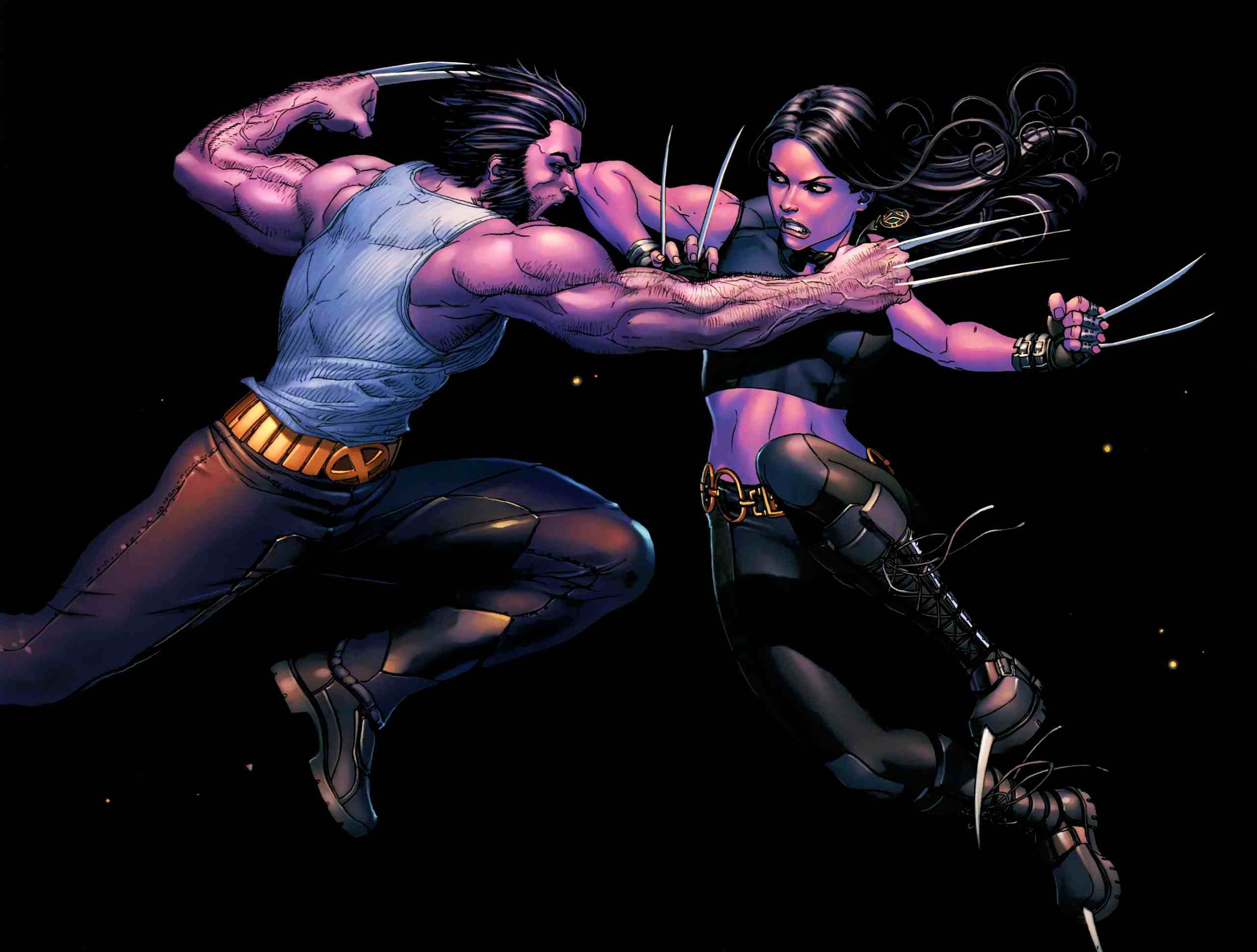 comics, X-Men, Wolverine, superheroes, artwork, Marvel Comics, comics girls, X-23 - desktop wallpaper