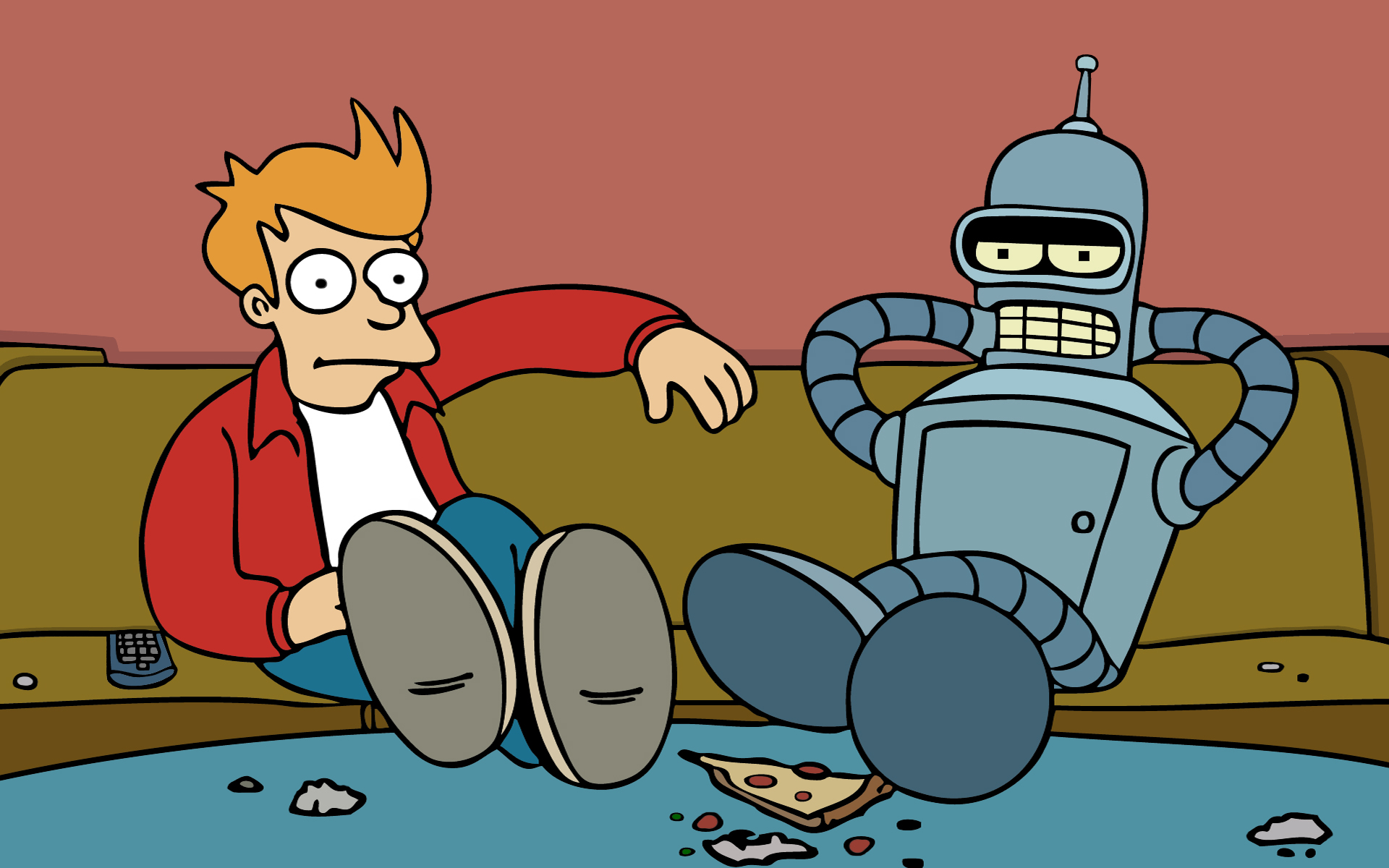 Futurama, Bender, artwork, Philip J. Fry - desktop wallpaper
