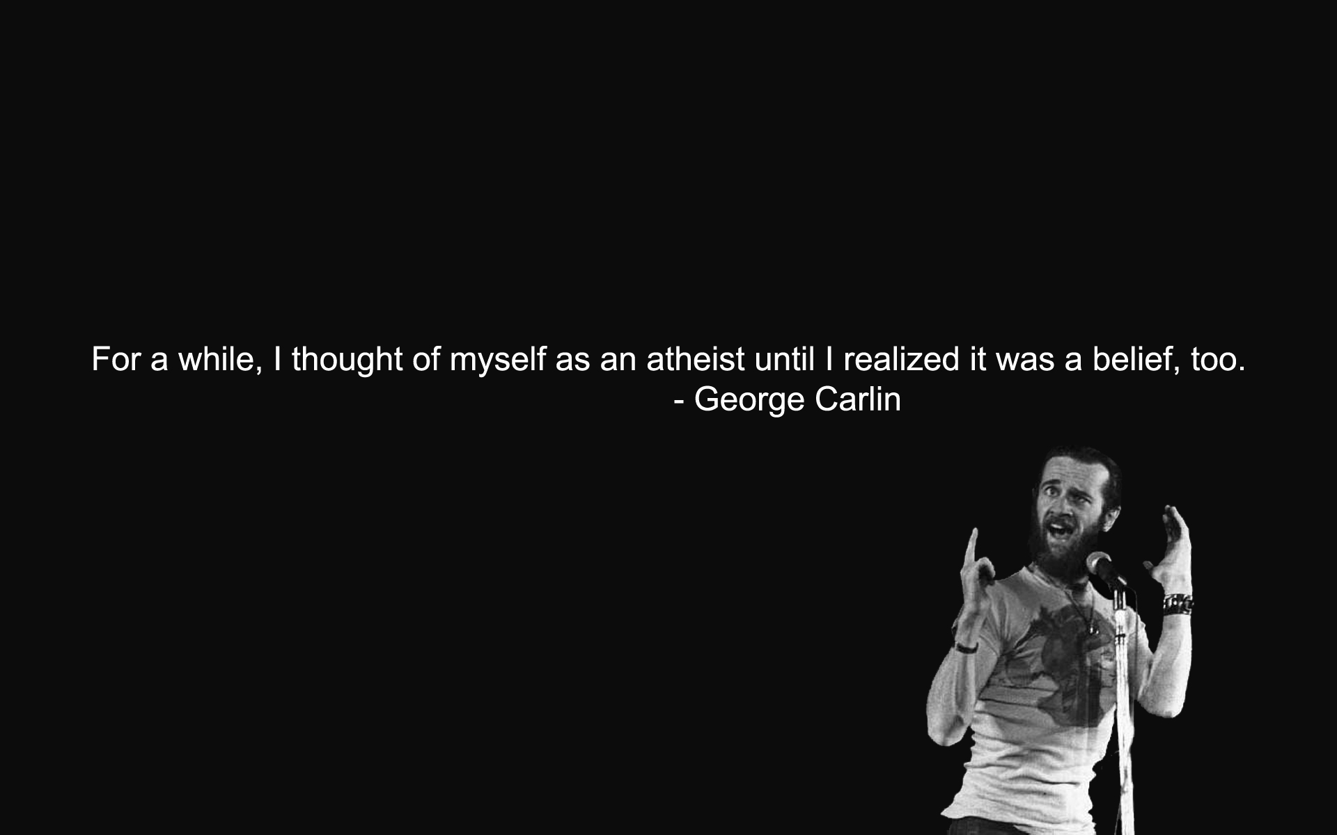quotes, atheism, George Carlin - desktop wallpaper