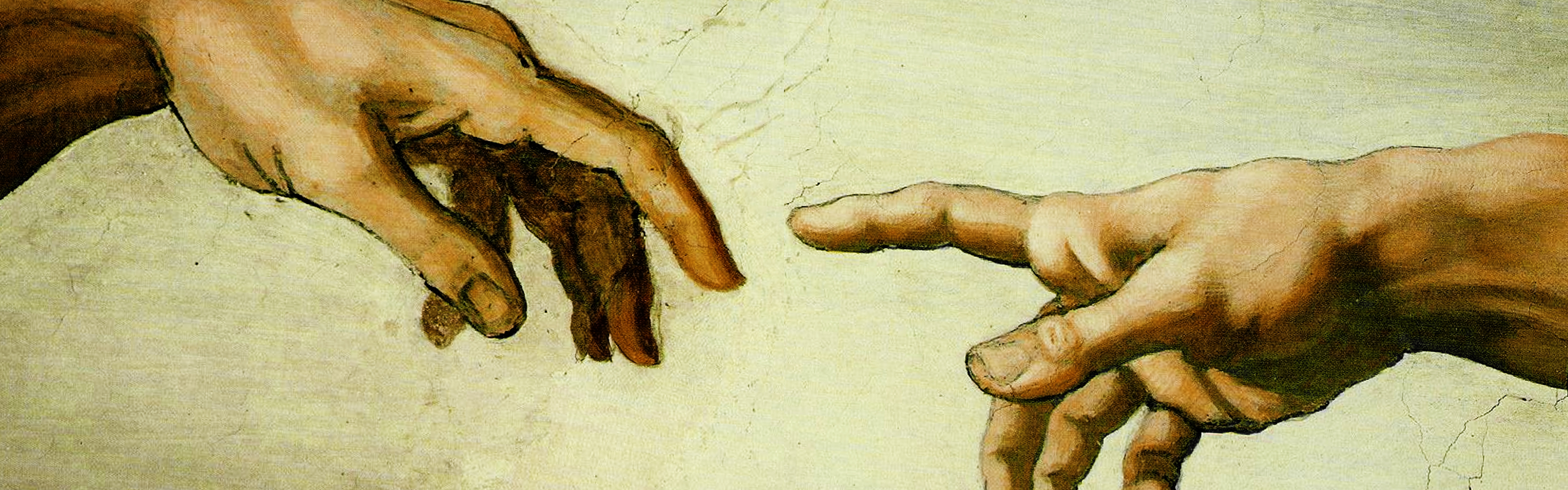 paintings, hands, Michelangelo, The Creation of Adam - desktop wallpaper