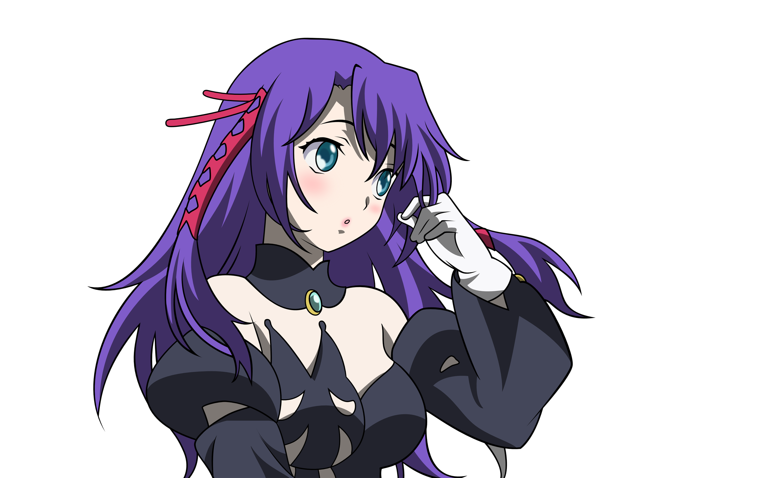 vectors, transparent, purple hair, anime girls, Kiddy Girl-and, Q-feuille, anime vectors - desktop wallpaper