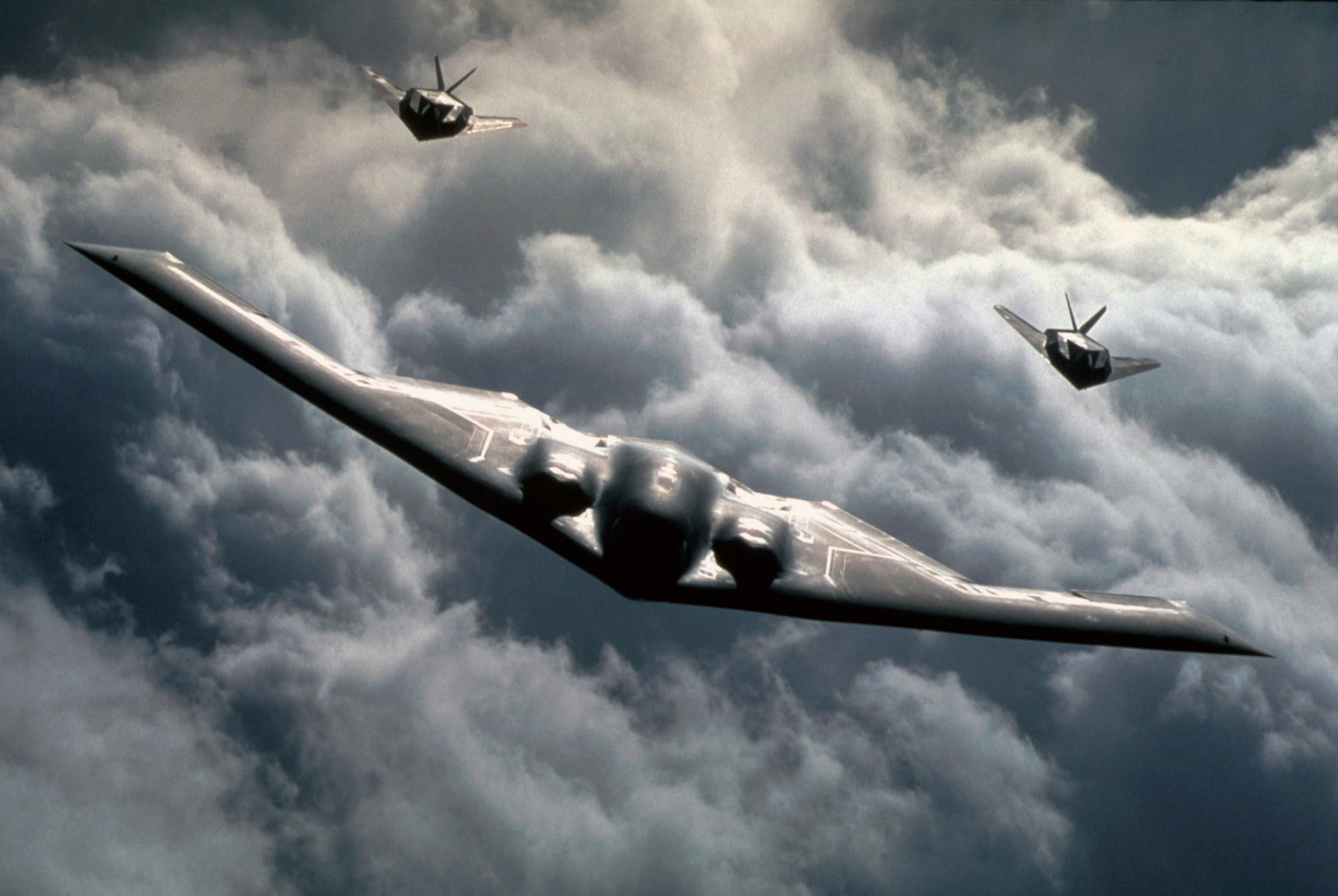 aircraft, military, stealth, stealth bomber, planes, vehicles, Lockheed F-117 Nighthawk, B-2 Spirit - desktop wallpaper