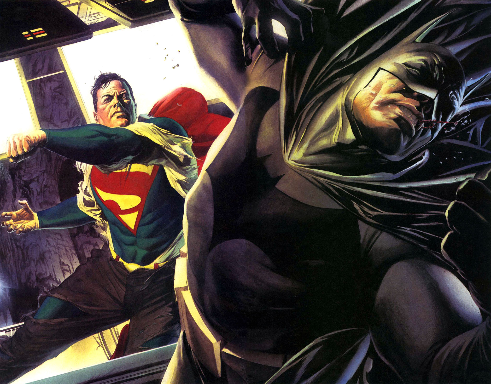 Batman, Superman, superheroes - desktop wallpaper