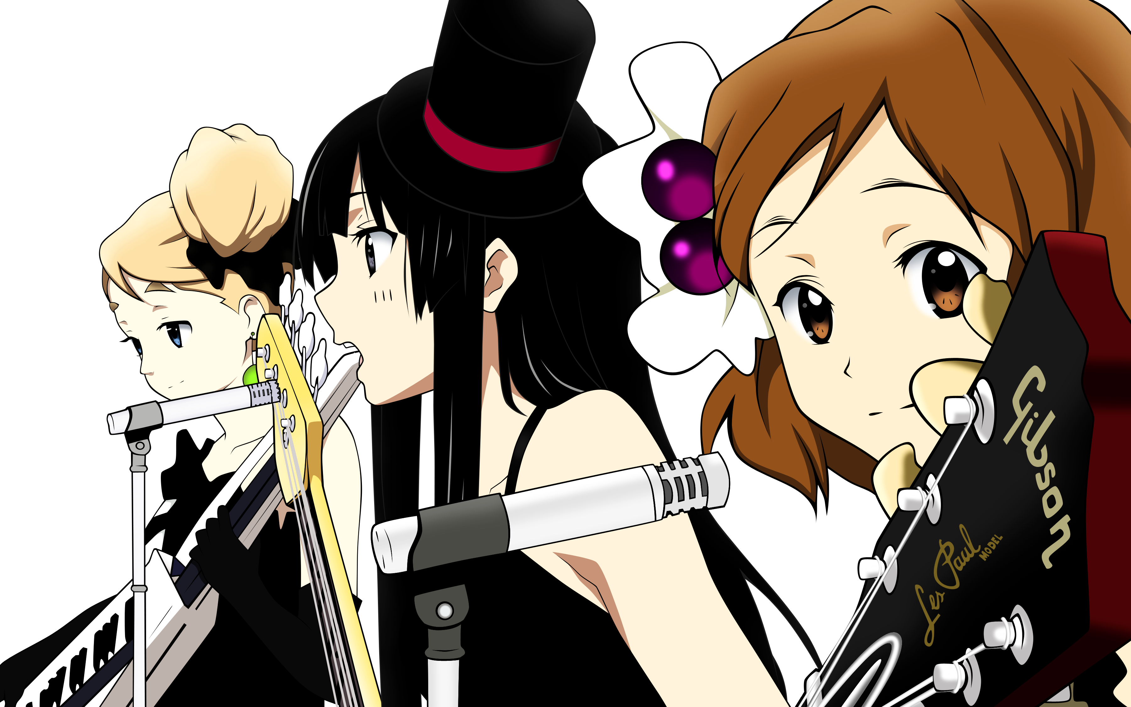 K-ON!, transparent, Hirasawa Yui, Akiyama Mio, Kotobuki Tsumugi, anime vectors - desktop wallpaper