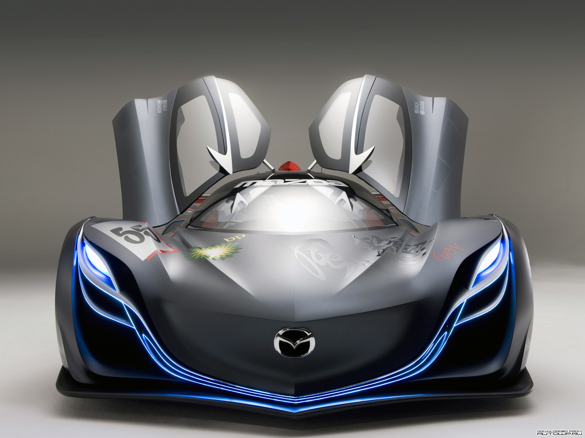 cars, Mazda, vehicles, supercars, concept cars, Mazda Furai, front view - desktop wallpaper