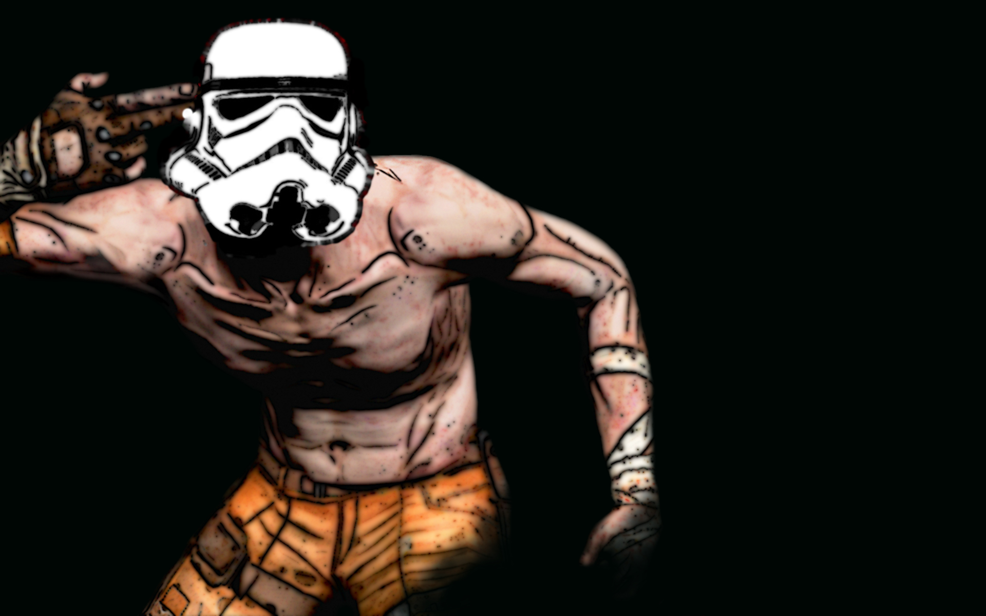 stormtroopers, Borderlands, black background - desktop wallpaper