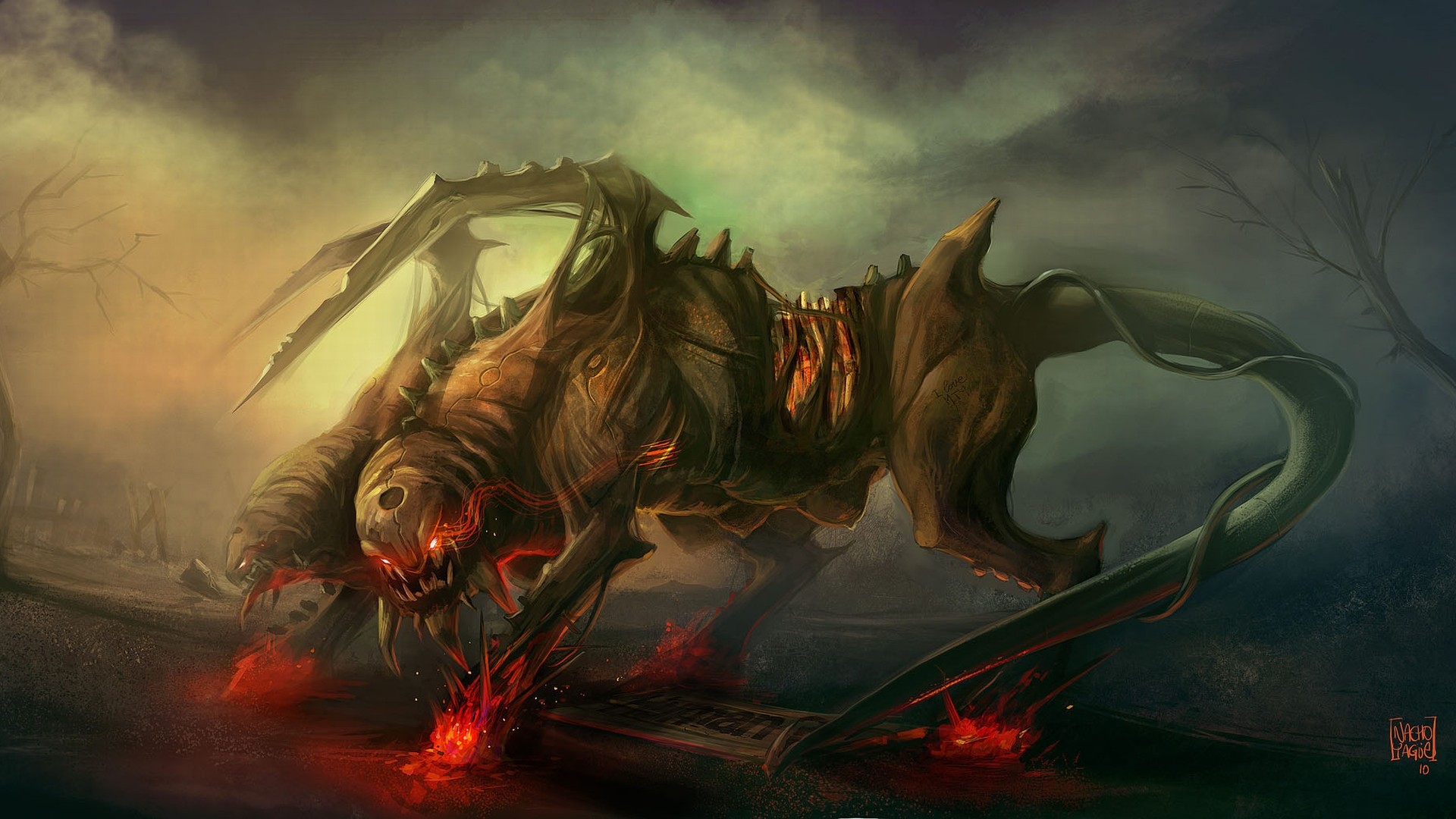 horror, fantasy art, creatures - desktop wallpaper