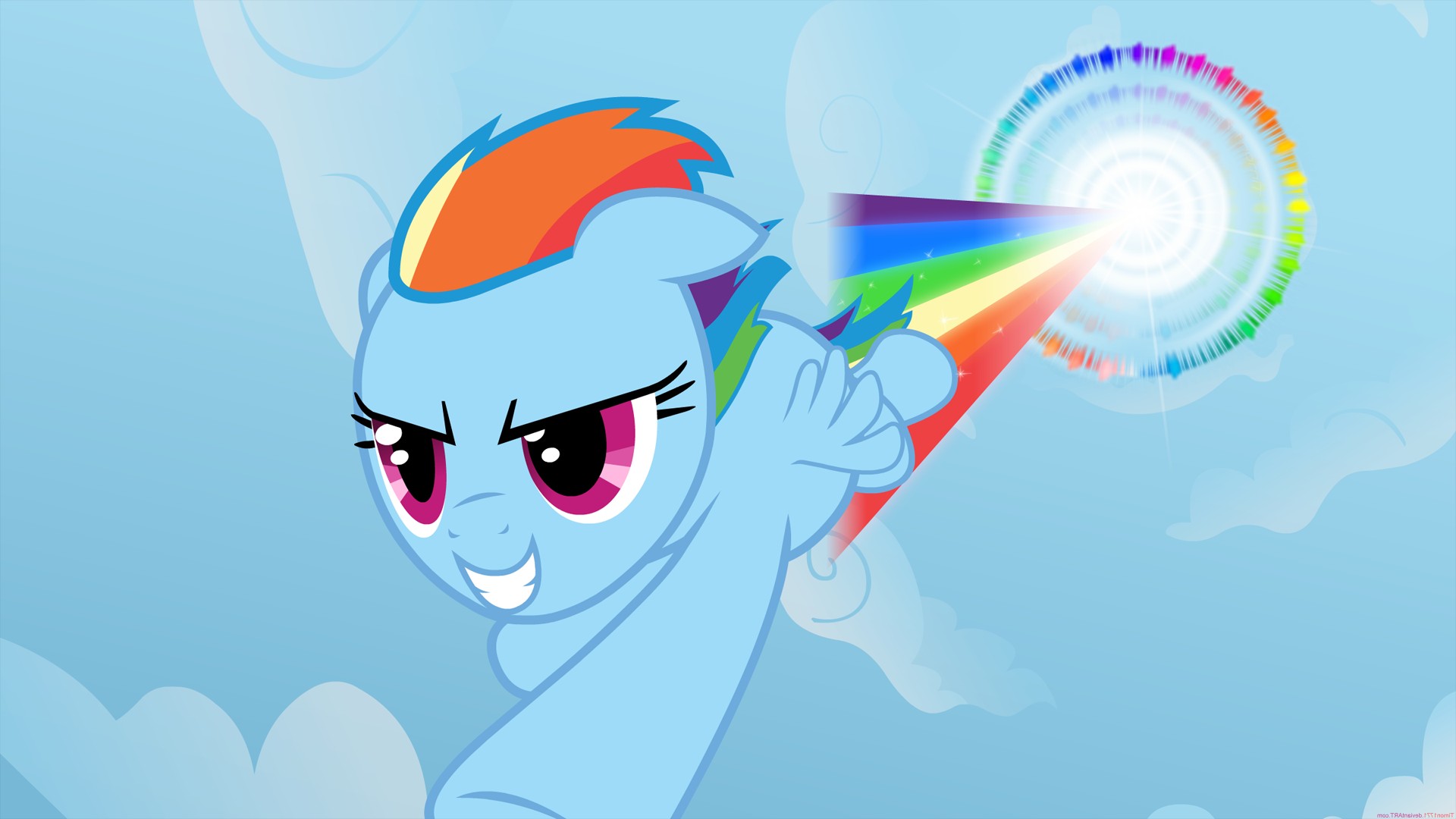 My Little Pony, ponies, Rainbow Dash, Sonic Rainboom, My Little Pony: Friendship is Magic - desktop wallpaper