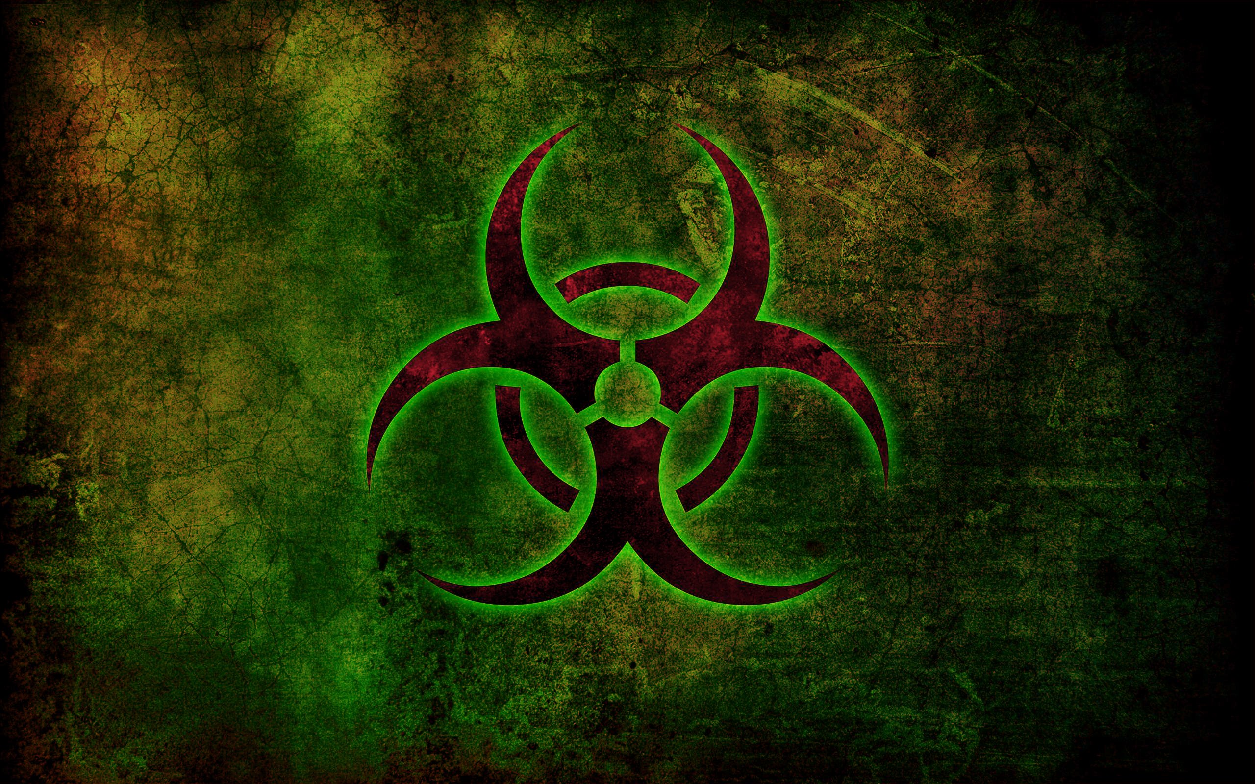 biohazard, grunge, symbols - desktop wallpaper