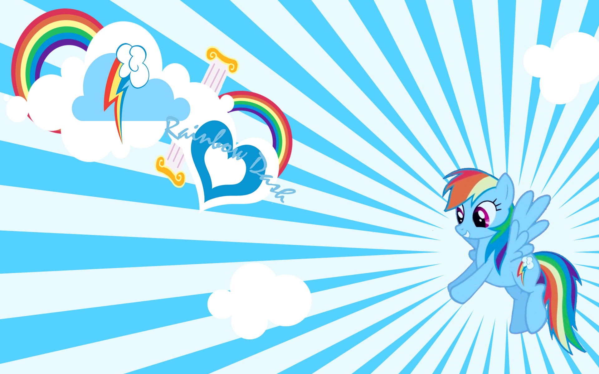 rainbows, My Little Pony, Rainbow Dash, My Little Pony: Friendship is Magic - desktop wallpaper