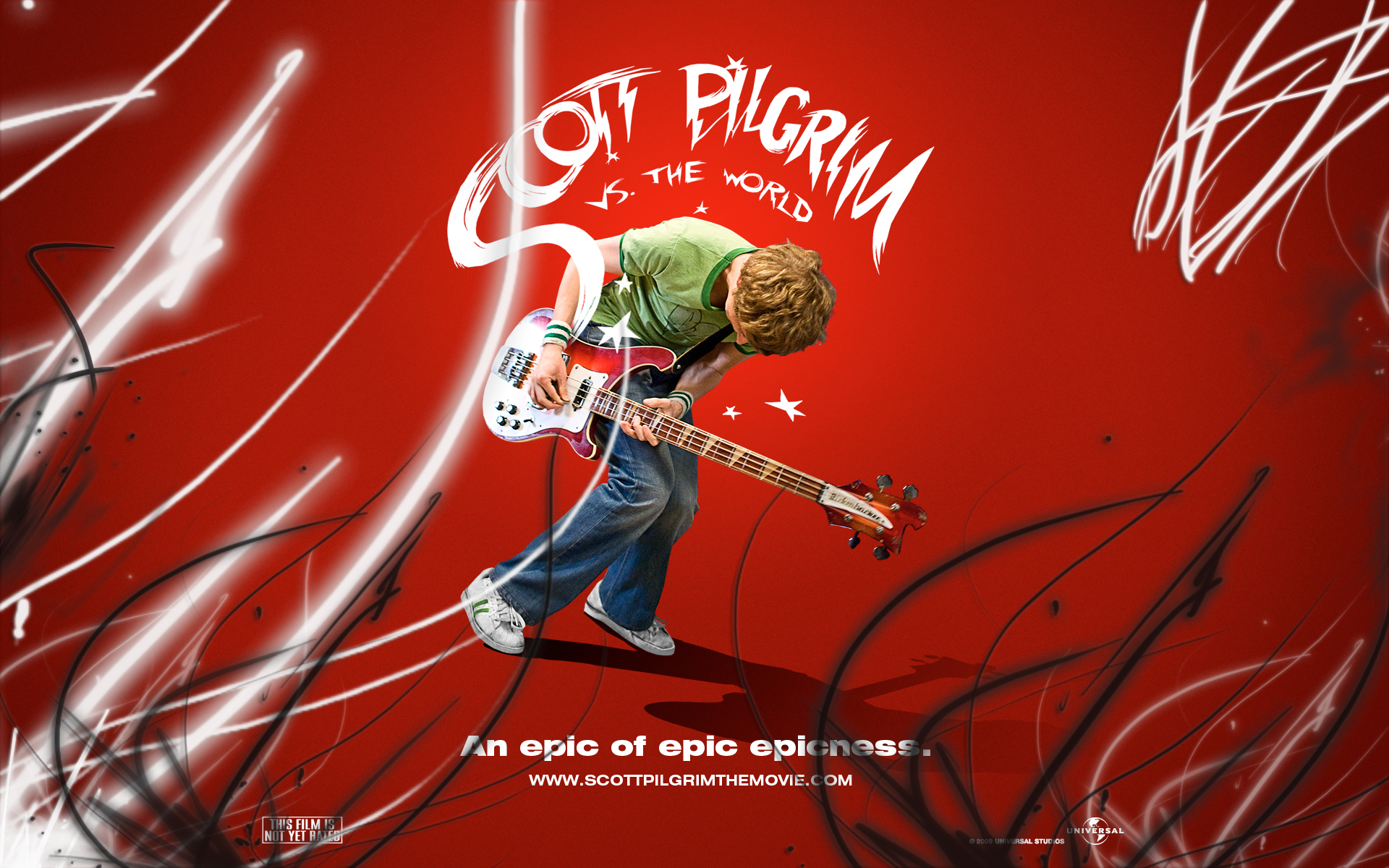 Scott Pilgrim, guitars, Scott Pilgrim vs. the World, posters, Michael Cera - desktop wallpaper