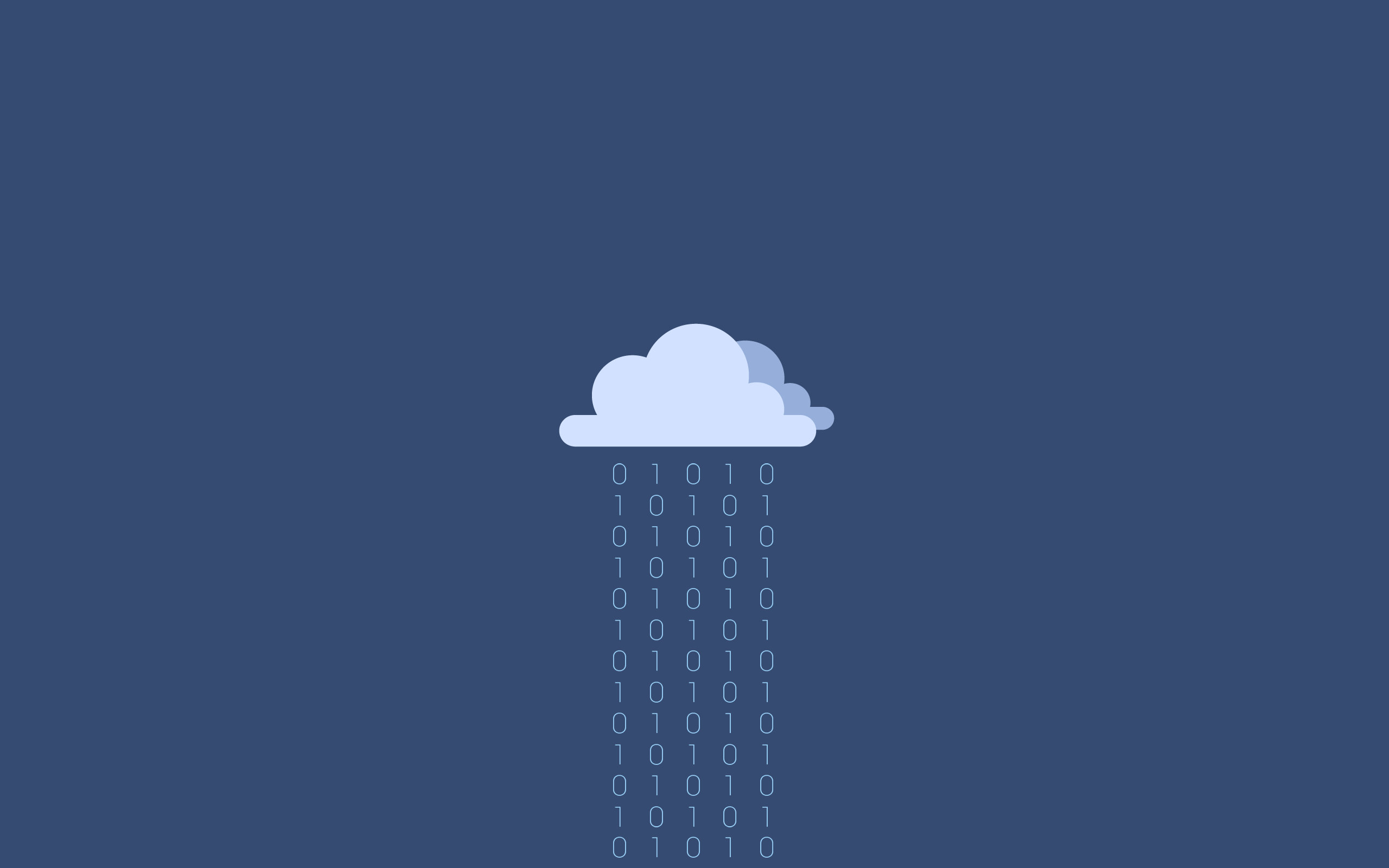 clouds, minimalistic, binary, simple background, blue background - desktop wallpaper