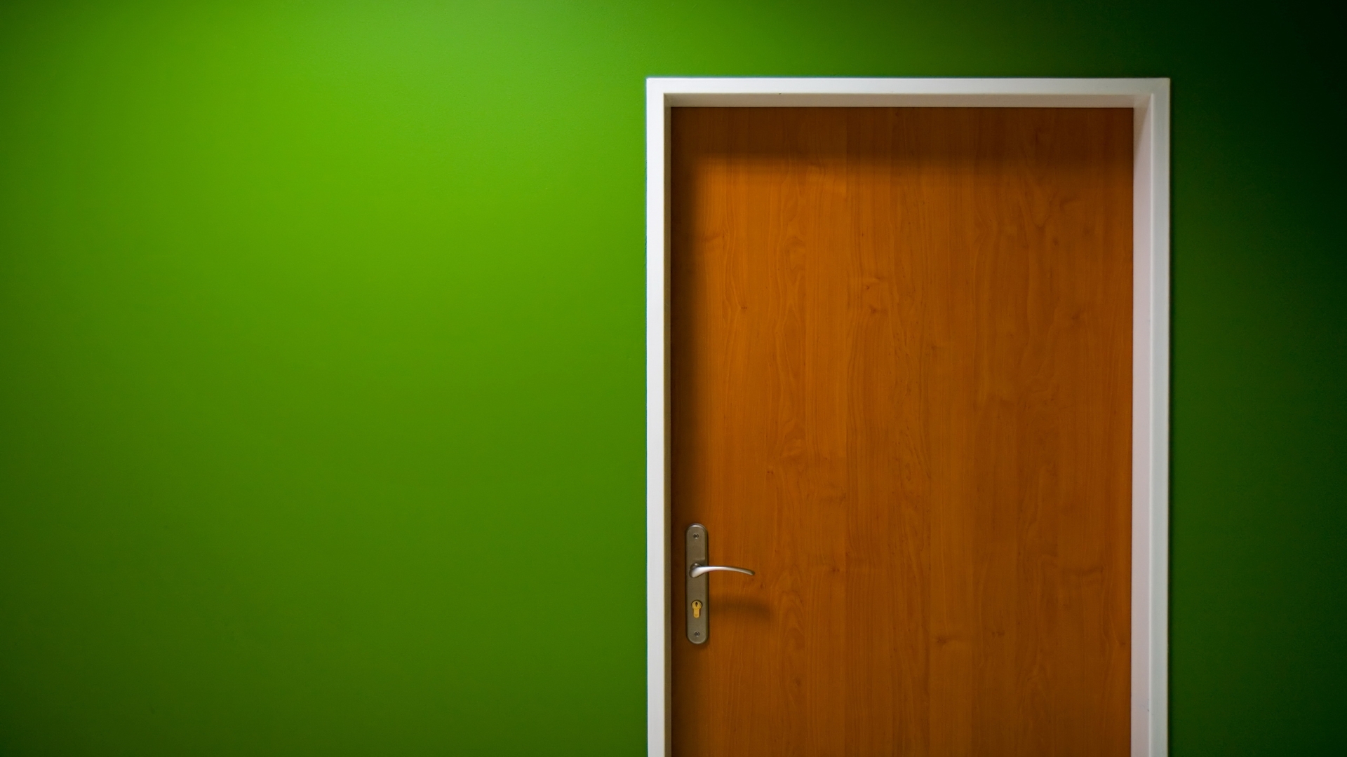 green, minimalistic, wall, interior, doors - desktop wallpaper