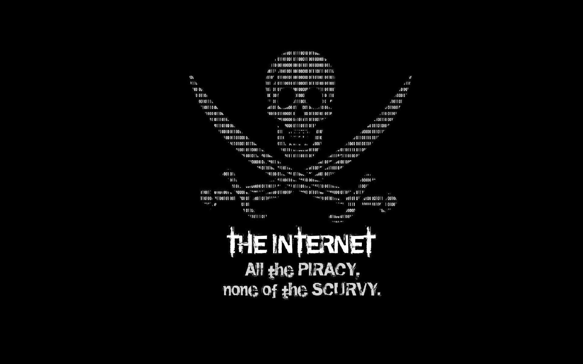 Internet, piracy, binary - desktop wallpaper