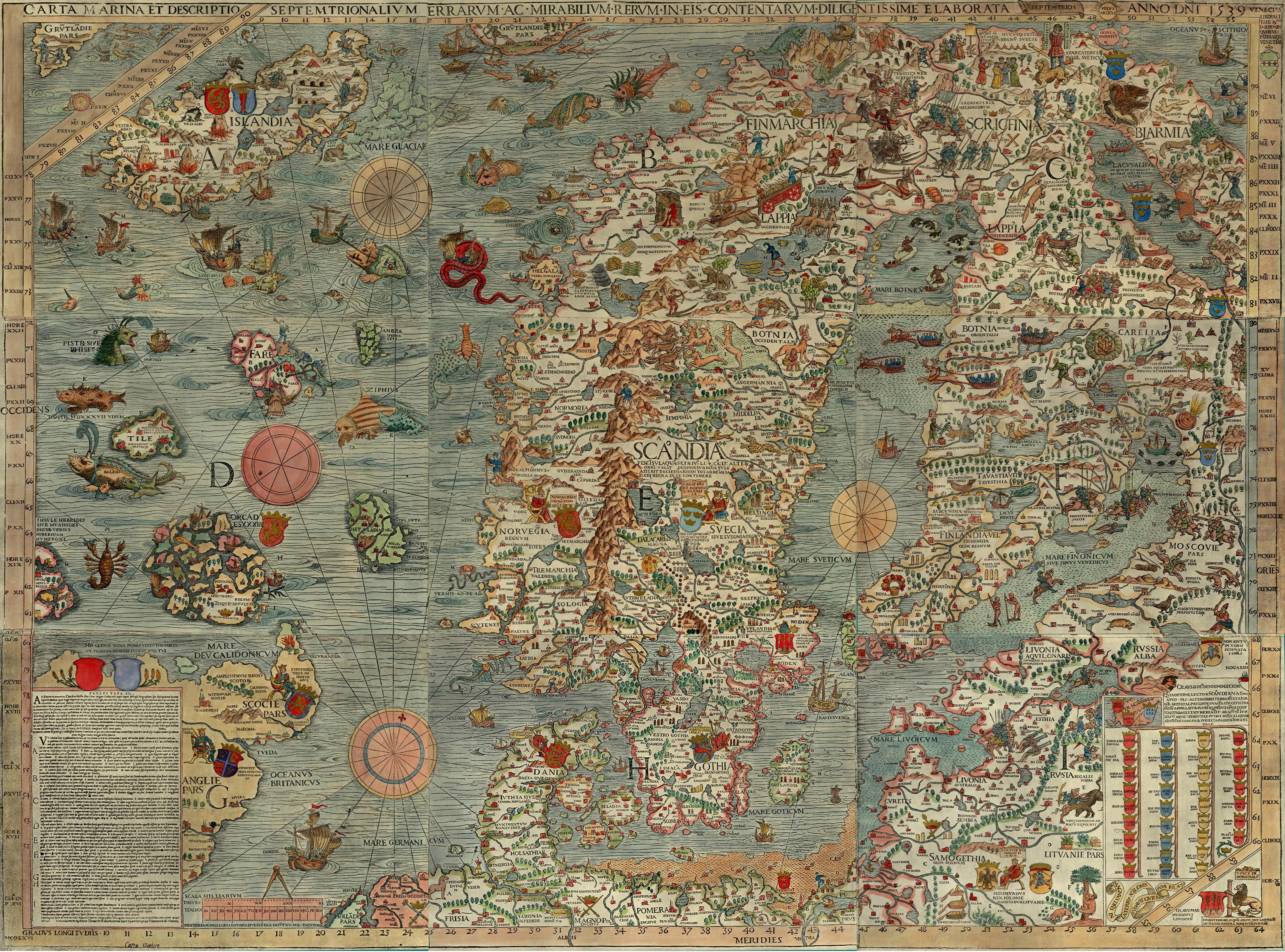 Europe, maps, Iceland, old map, Scandinavia - desktop wallpaper