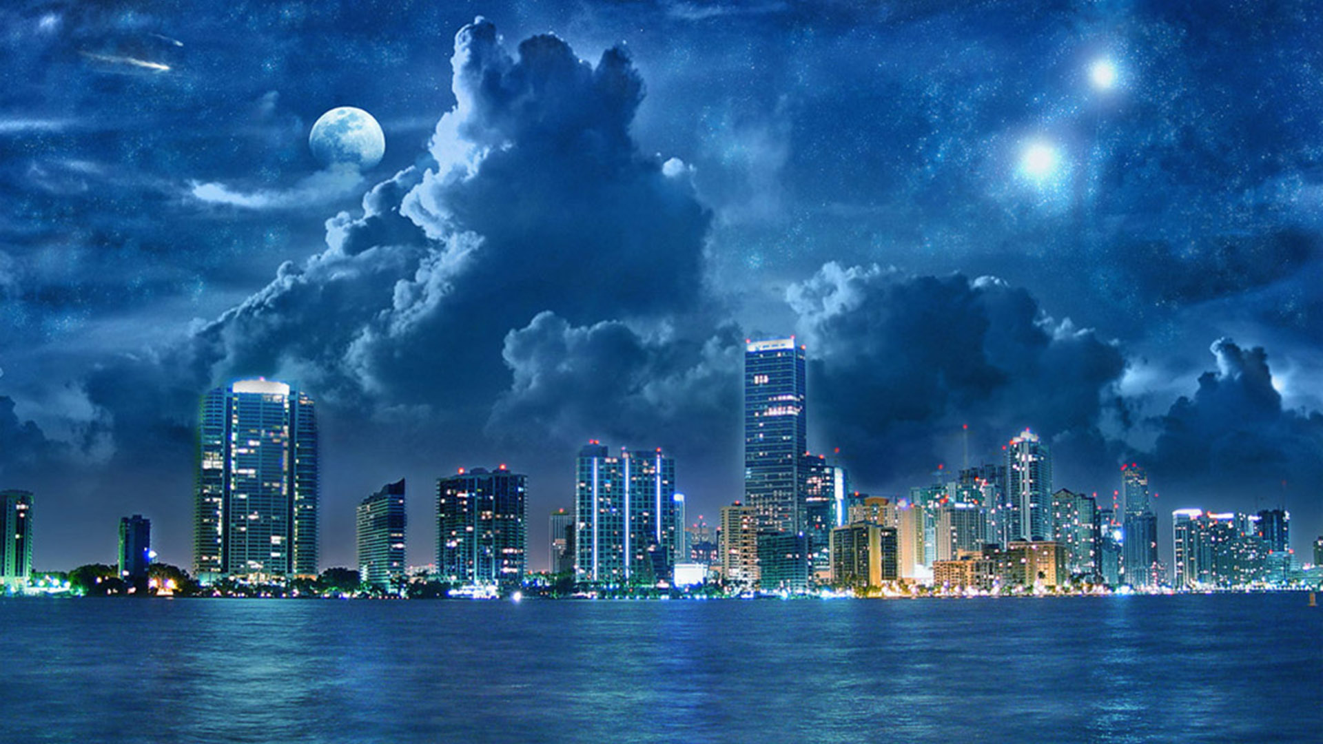 clouds, horizon, cityscapes, architecture, buildings - desktop wallpaper