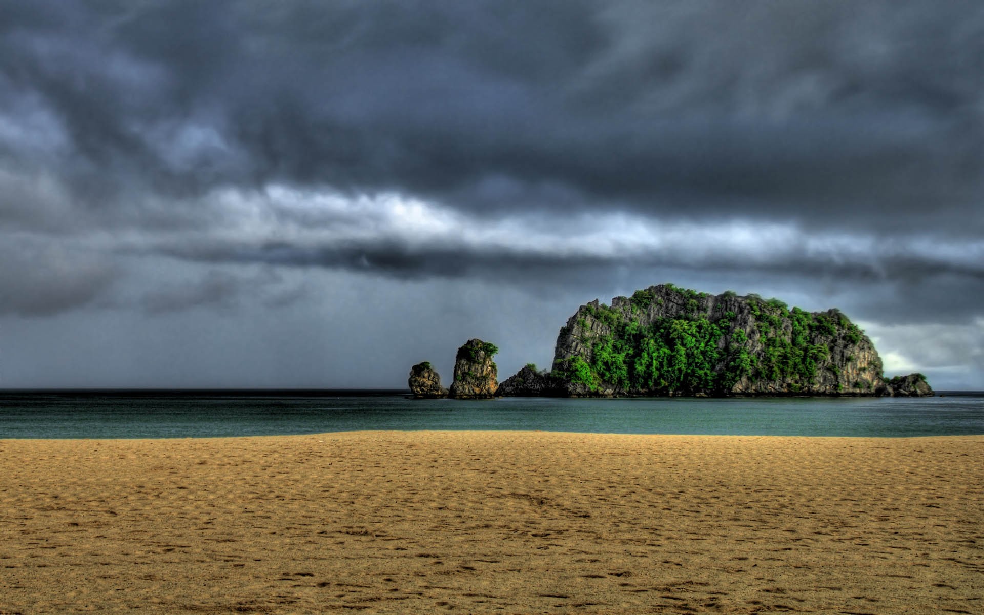 ocean, islands, HDR photography, beaches - desktop wallpaper