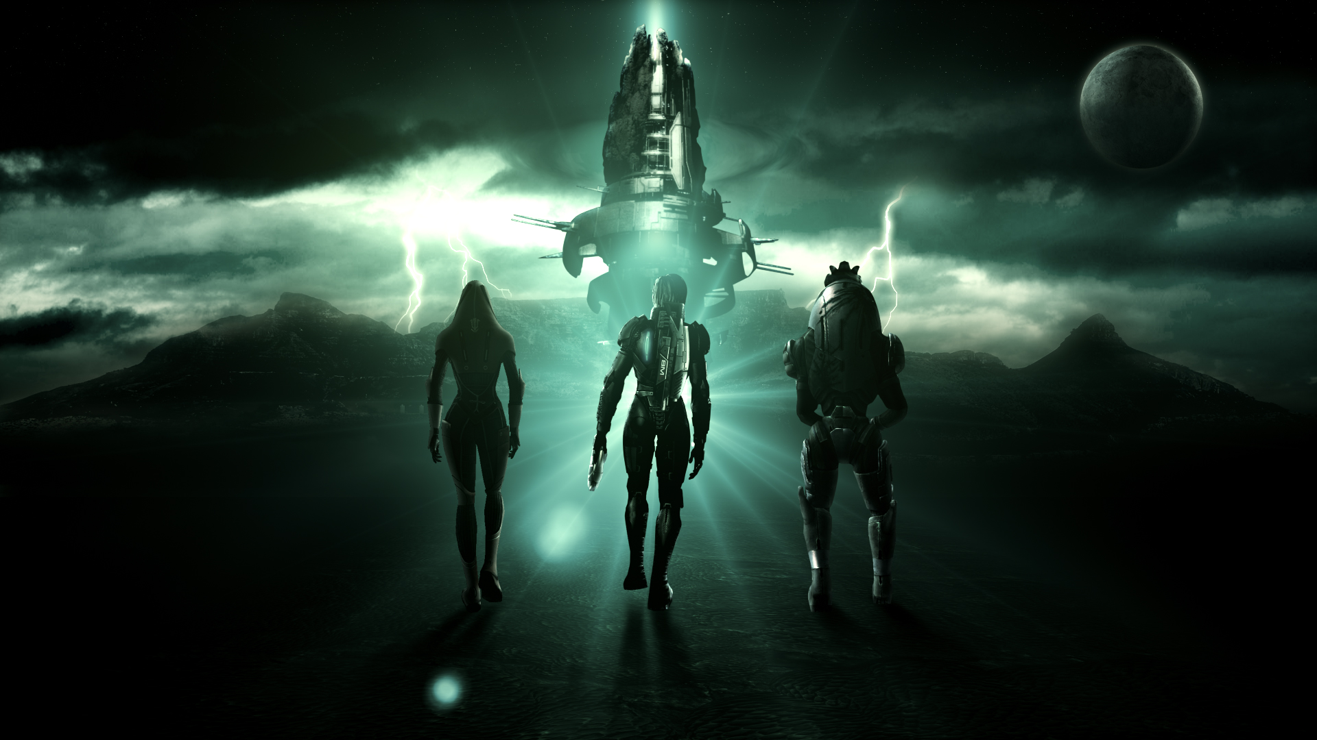 horizon, Mass Effect, Kasumi Goto, Garrus Vakarian, Commander Shepard - desktop wallpaper