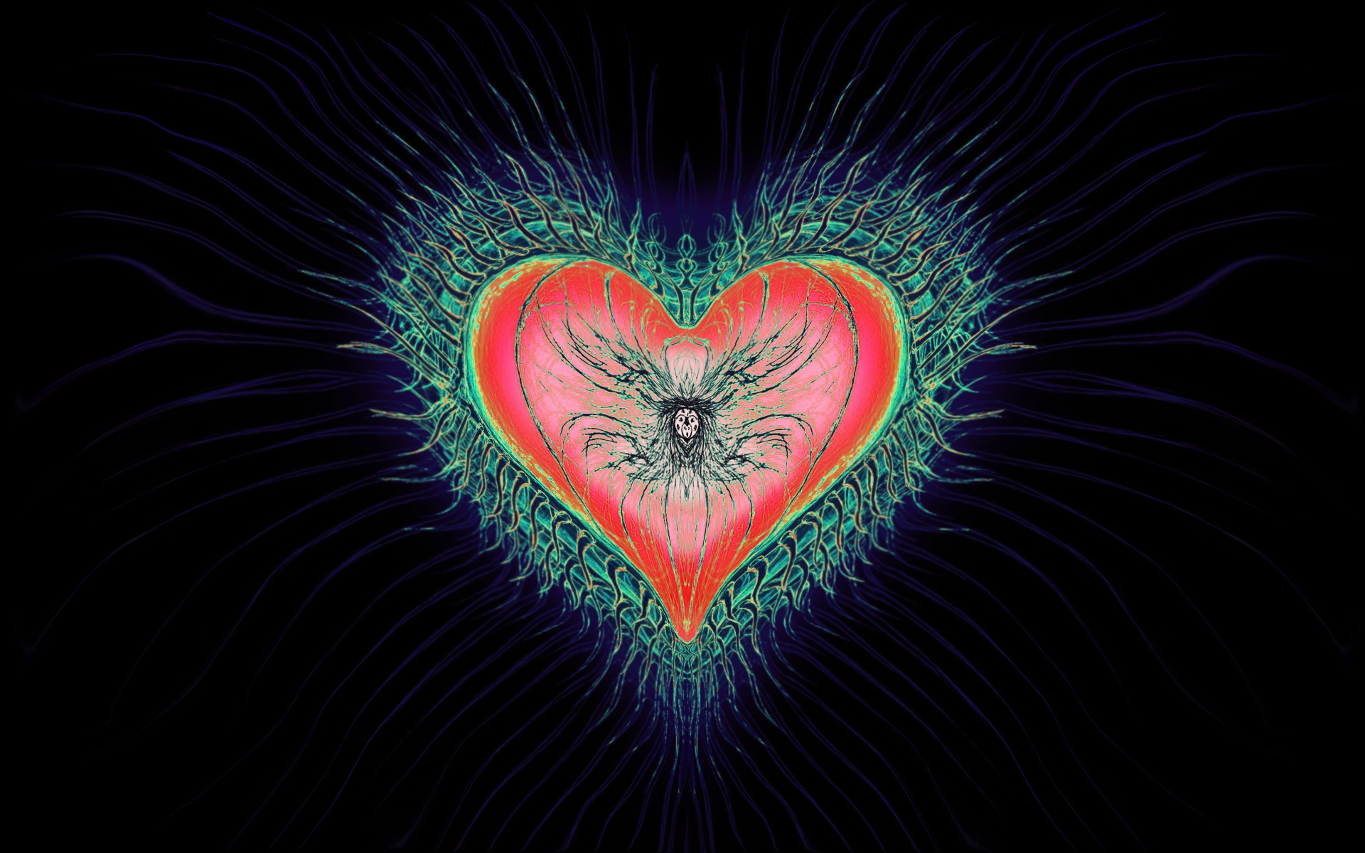 love, artwork, hearts - desktop wallpaper
