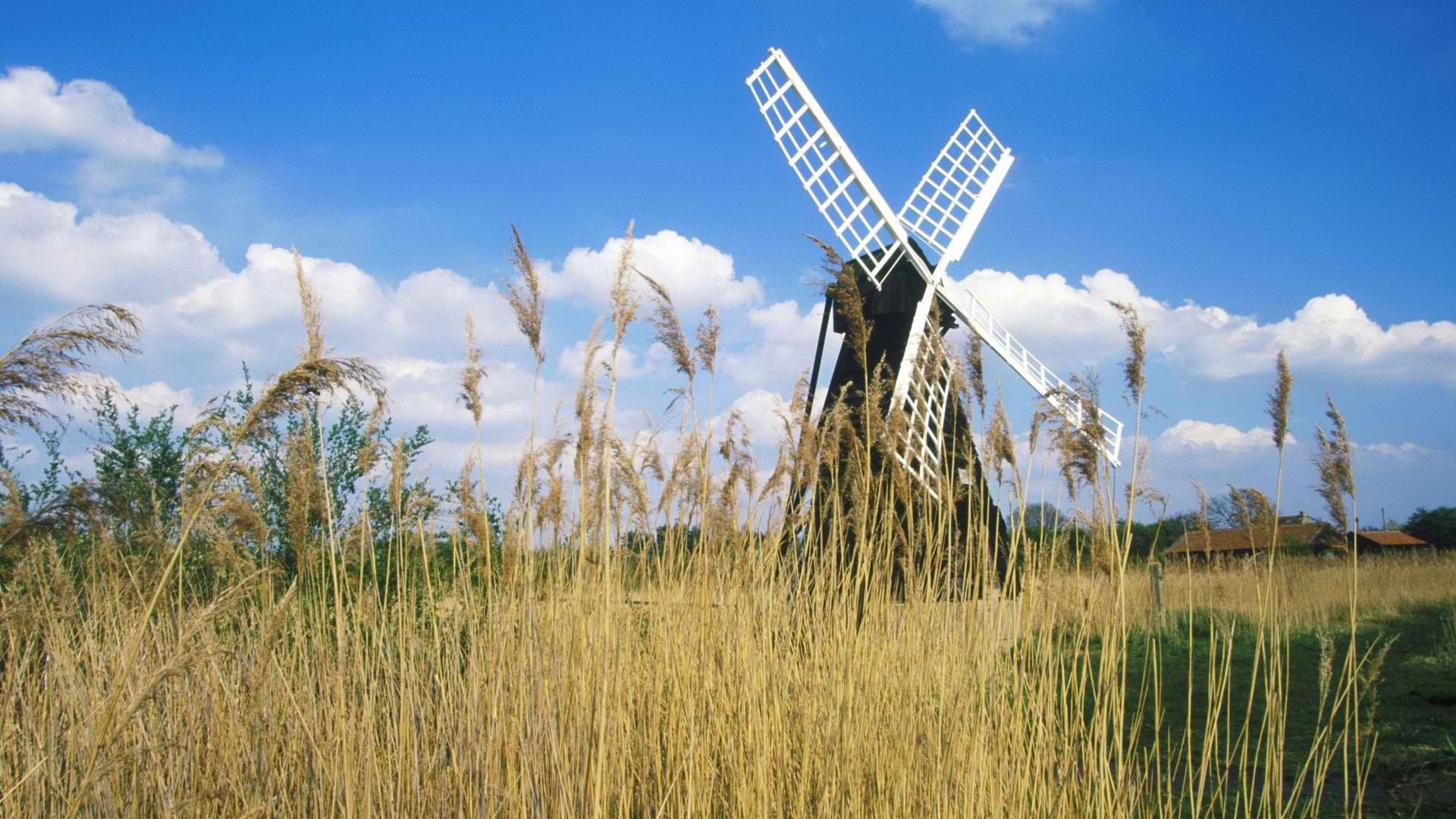 United Kingdom, windmills - desktop wallpaper