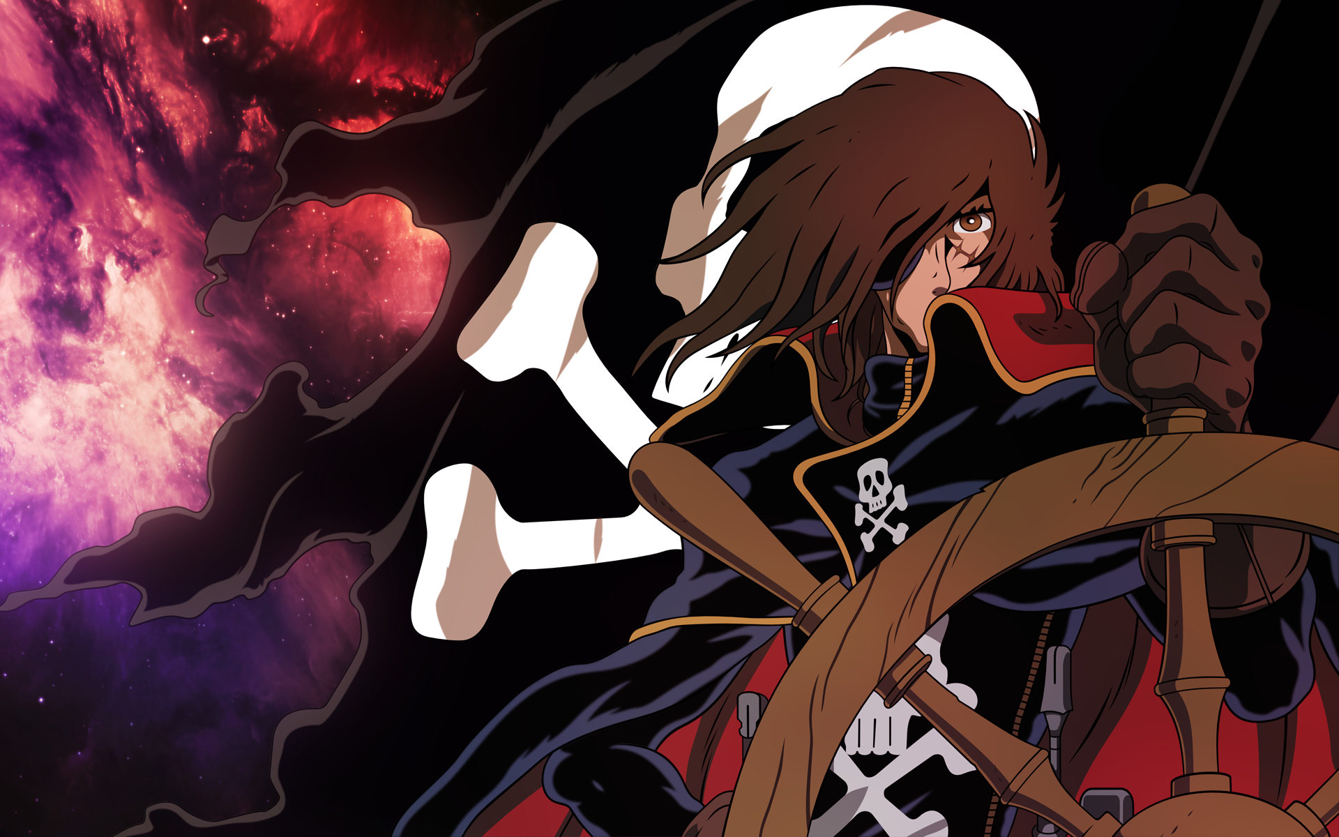 Captain Harlock, anime - desktop wallpaper