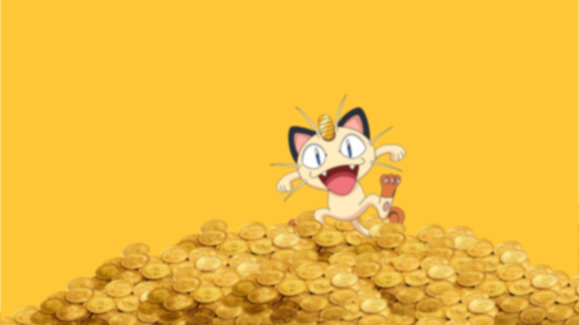 Pokemon, coins, money, Meowth - desktop wallpaper