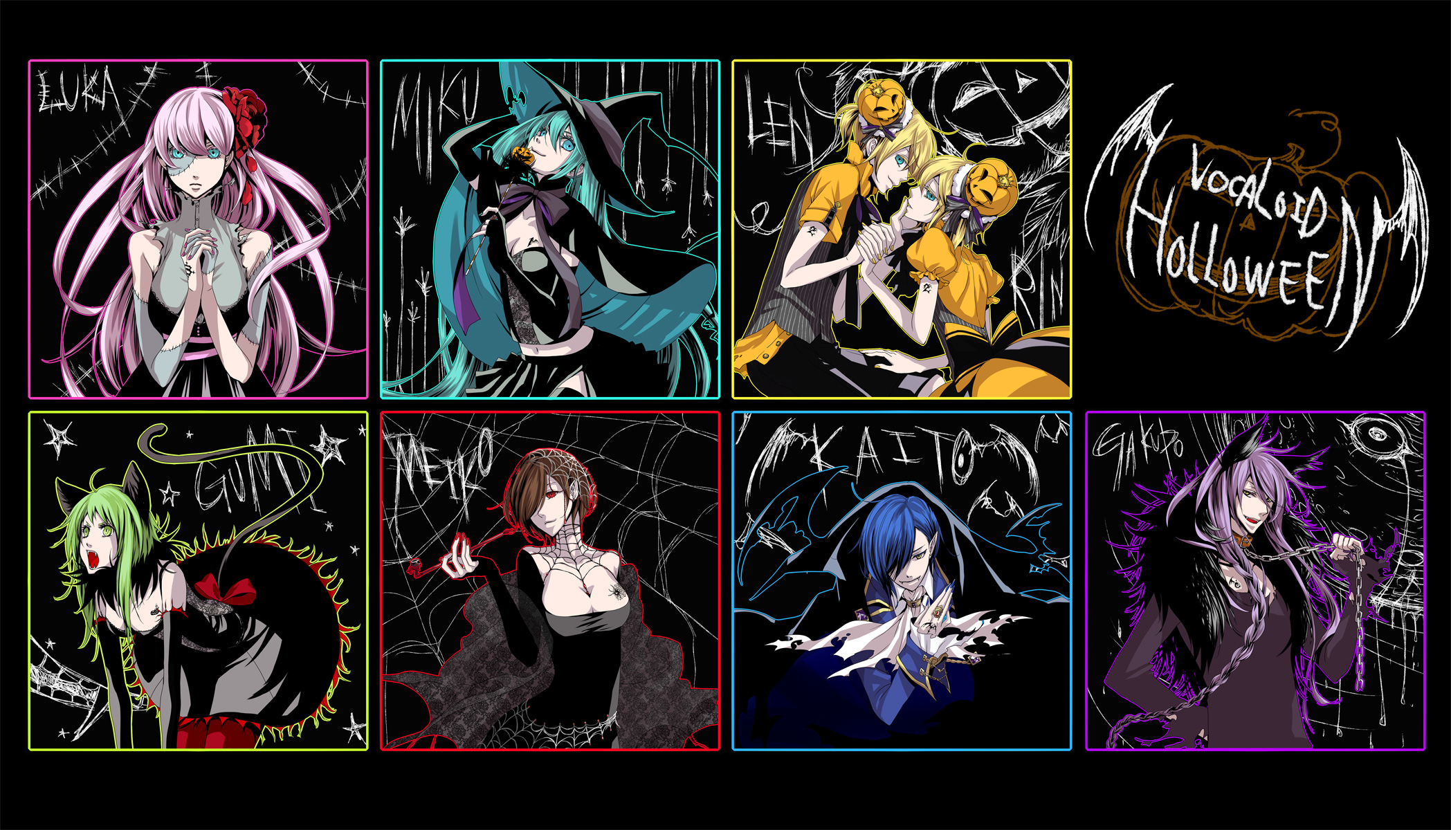 Vocaloid, Hatsune Miku, Megurine Luka, Kaito (Vocaloid), Kagamine Rin, Kagamine Len, animal ears, Megpoid Gumi, Meiko, Kamui Gakupo - desktop wallpaper