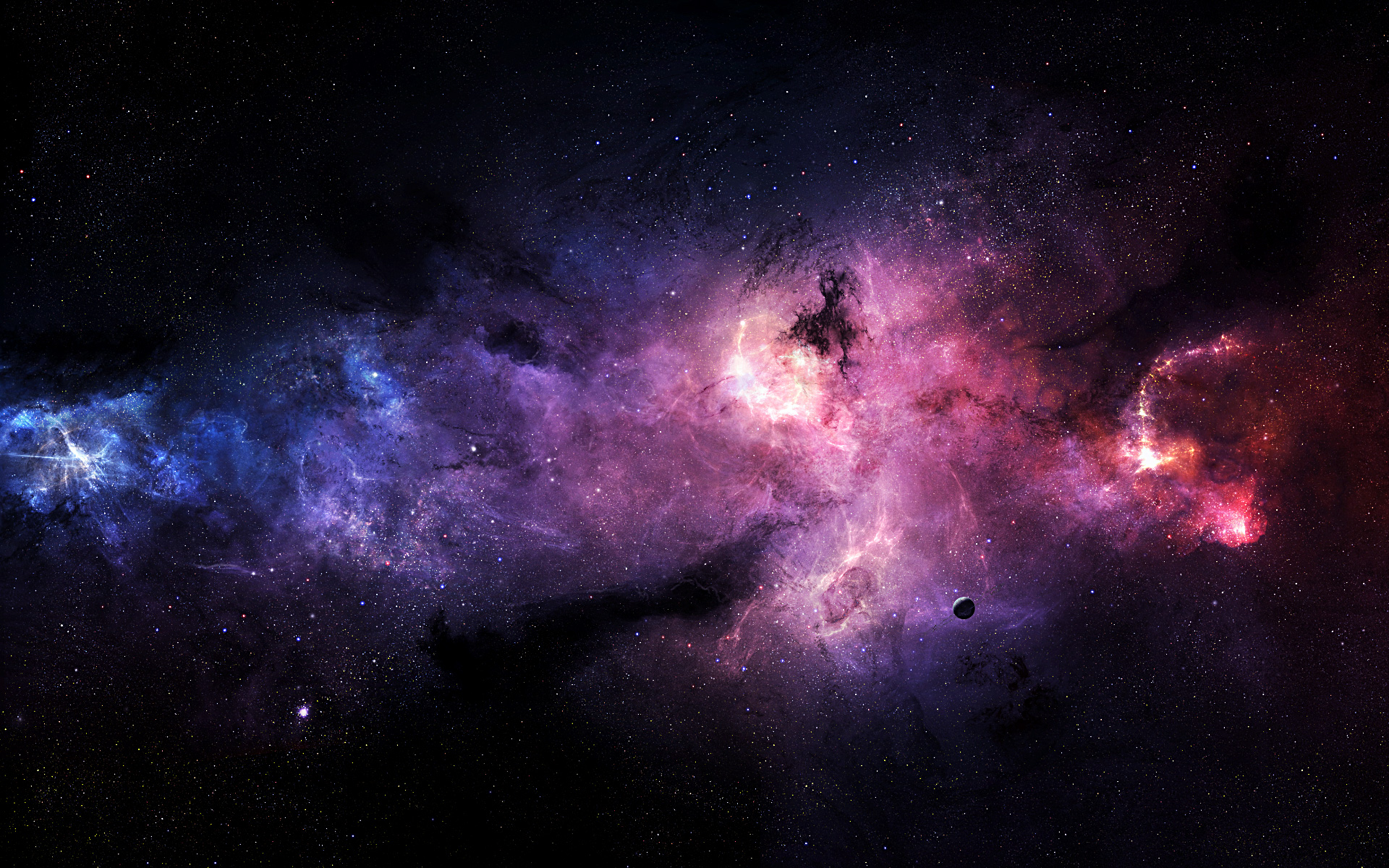 stars, galaxies, planets, digital - desktop wallpaper