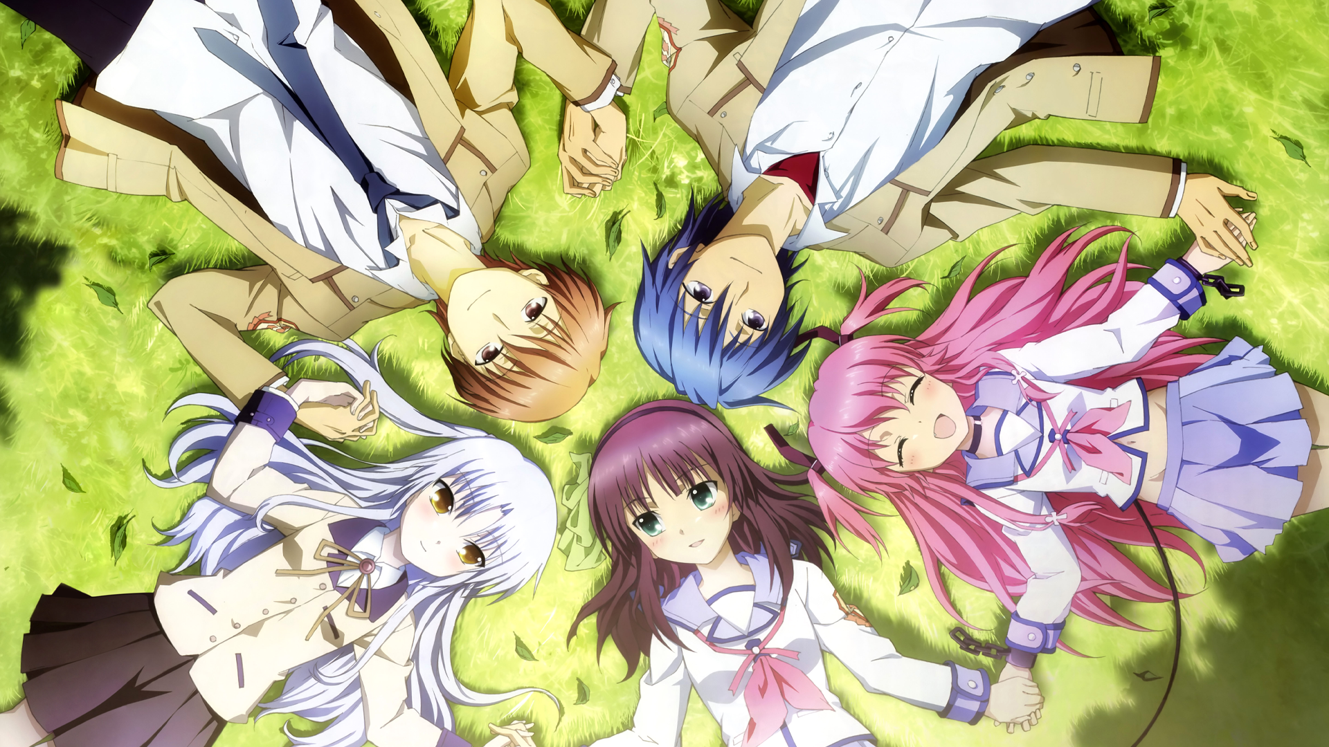 Angel Beats!, Tachibana Kanade, Nakamura Yuri, Yuzuru Otonashi, Yui (Angel Beats), Hideki Hinata - desktop wallpaper