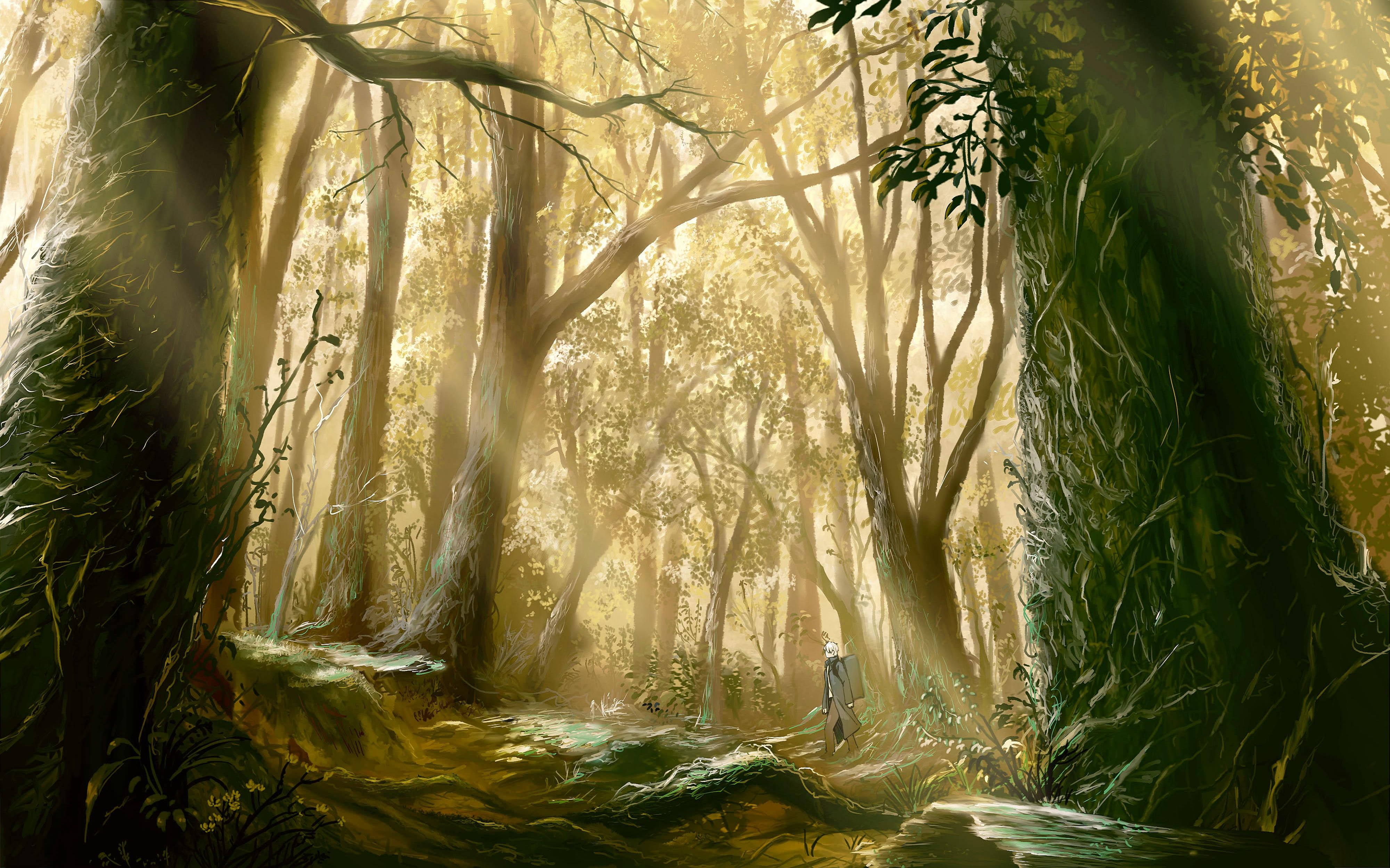 trees, forests, Mushishi, Ginko - desktop wallpaper