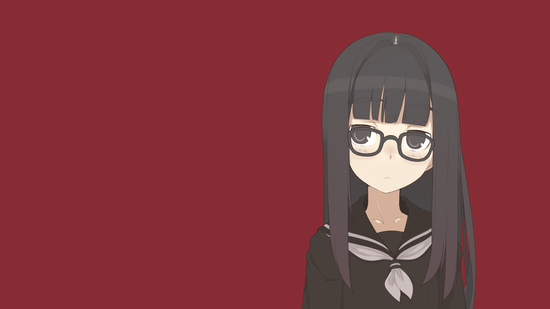 school uniforms, meganekko, simple background - desktop wallpaper