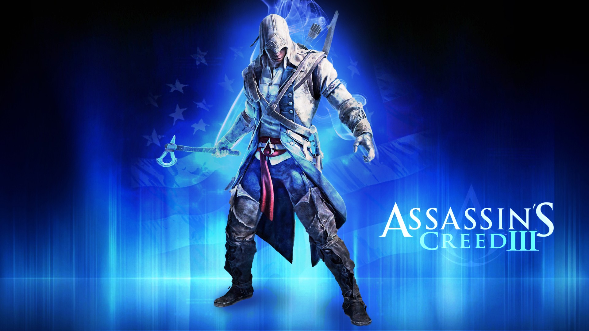 video games, blue, assassin, Assassins Creed, Assassins Creed 3, fan art - desktop wallpaper