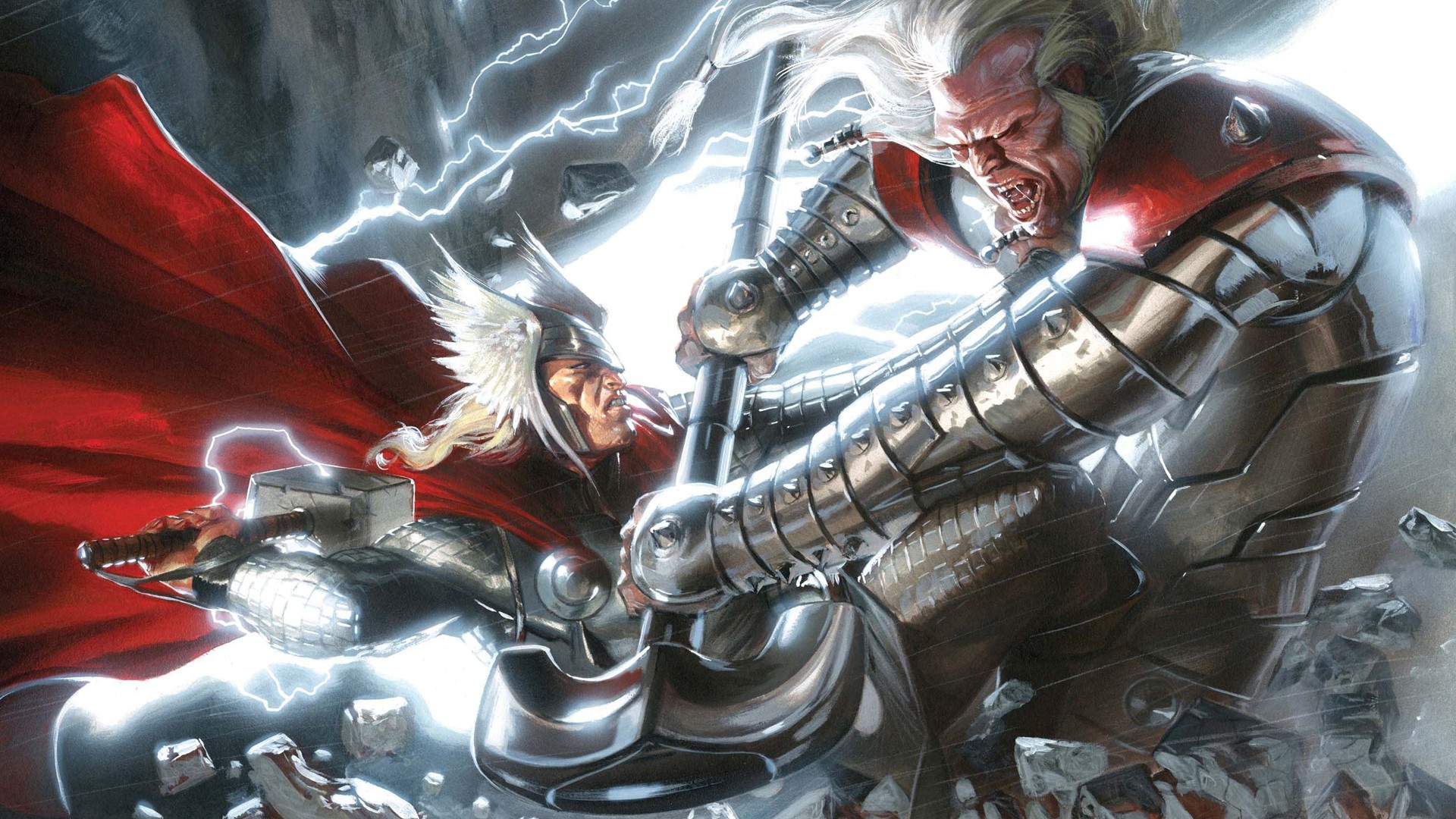 Thor, fantasy art, Mjolnir - desktop wallpaper