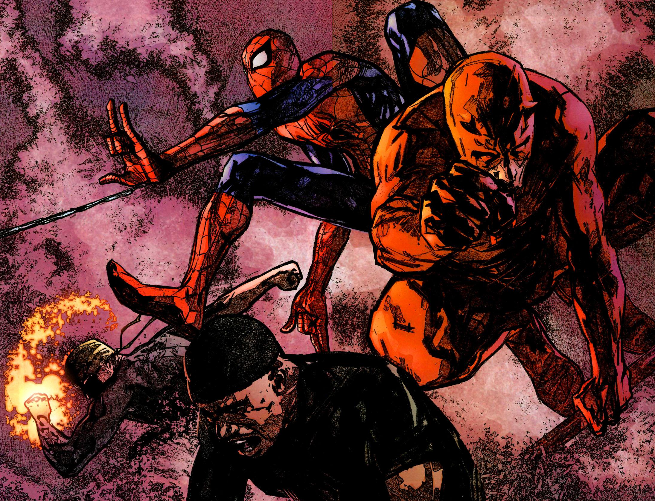 comics, Spider-Man, Iron Fist, Daredevil, Marvel Comics, Luke Cage - desktop wallpaper