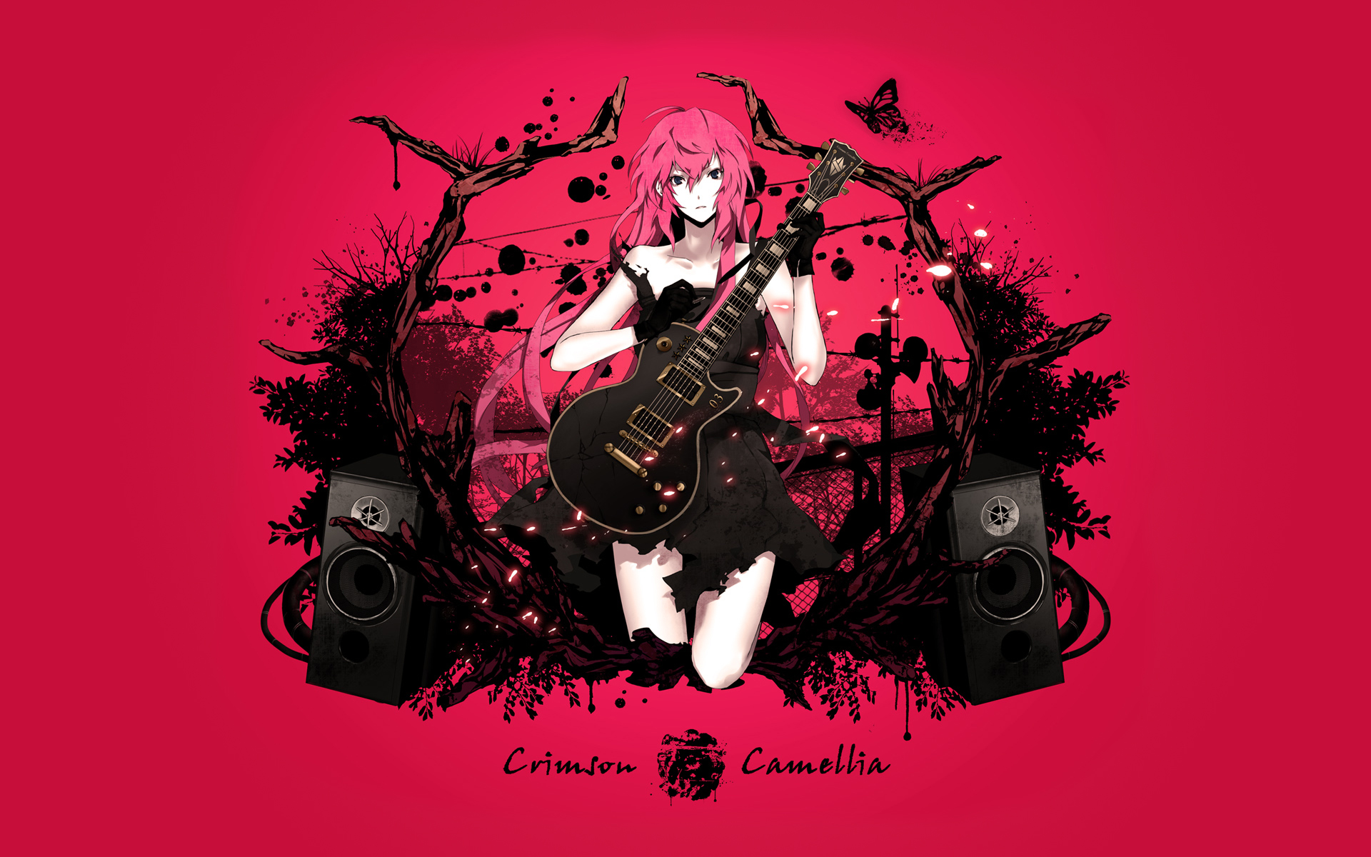 Vocaloid, Megurine Luka, guitars - desktop wallpaper