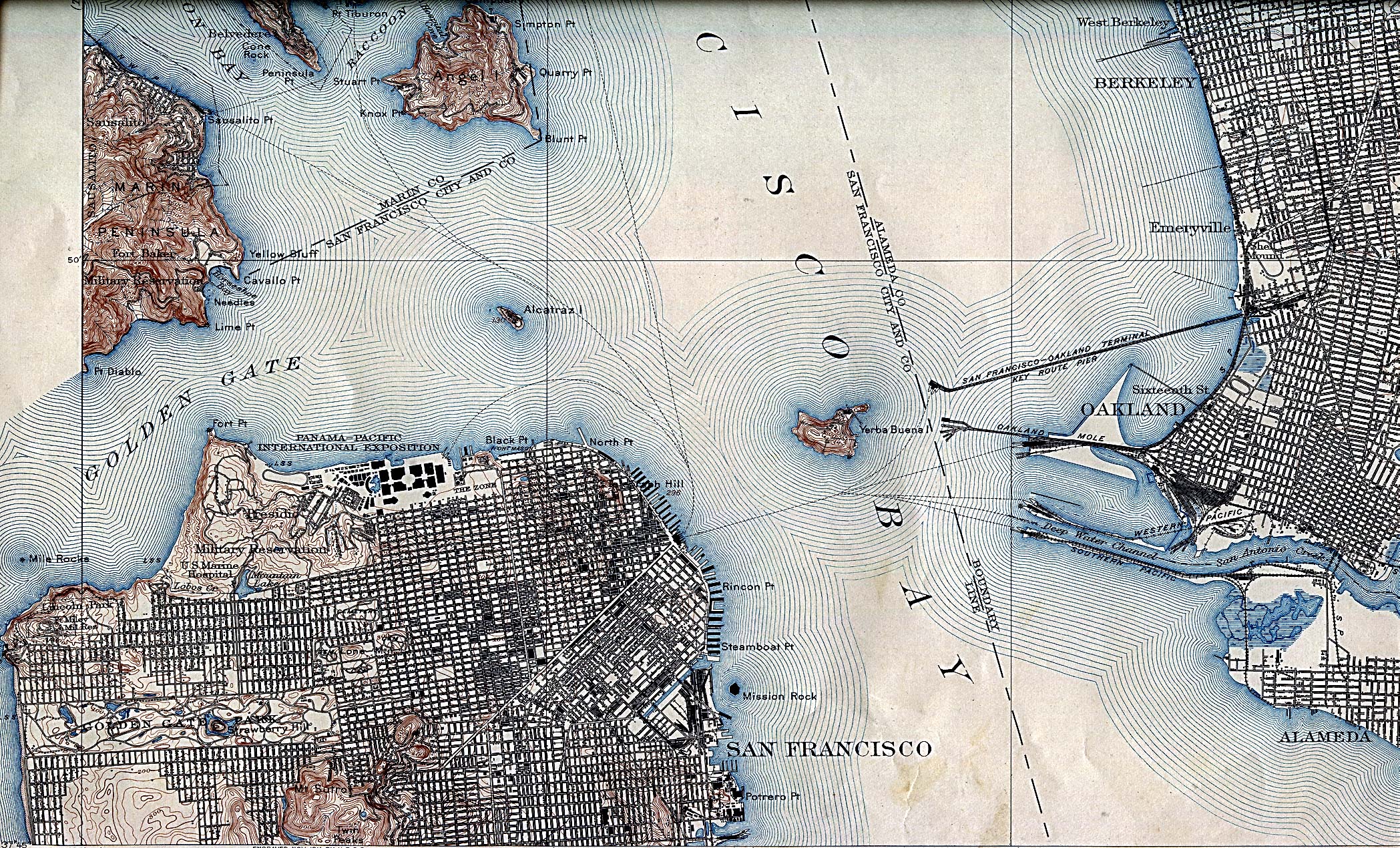 San Francisco, maps - desktop wallpaper