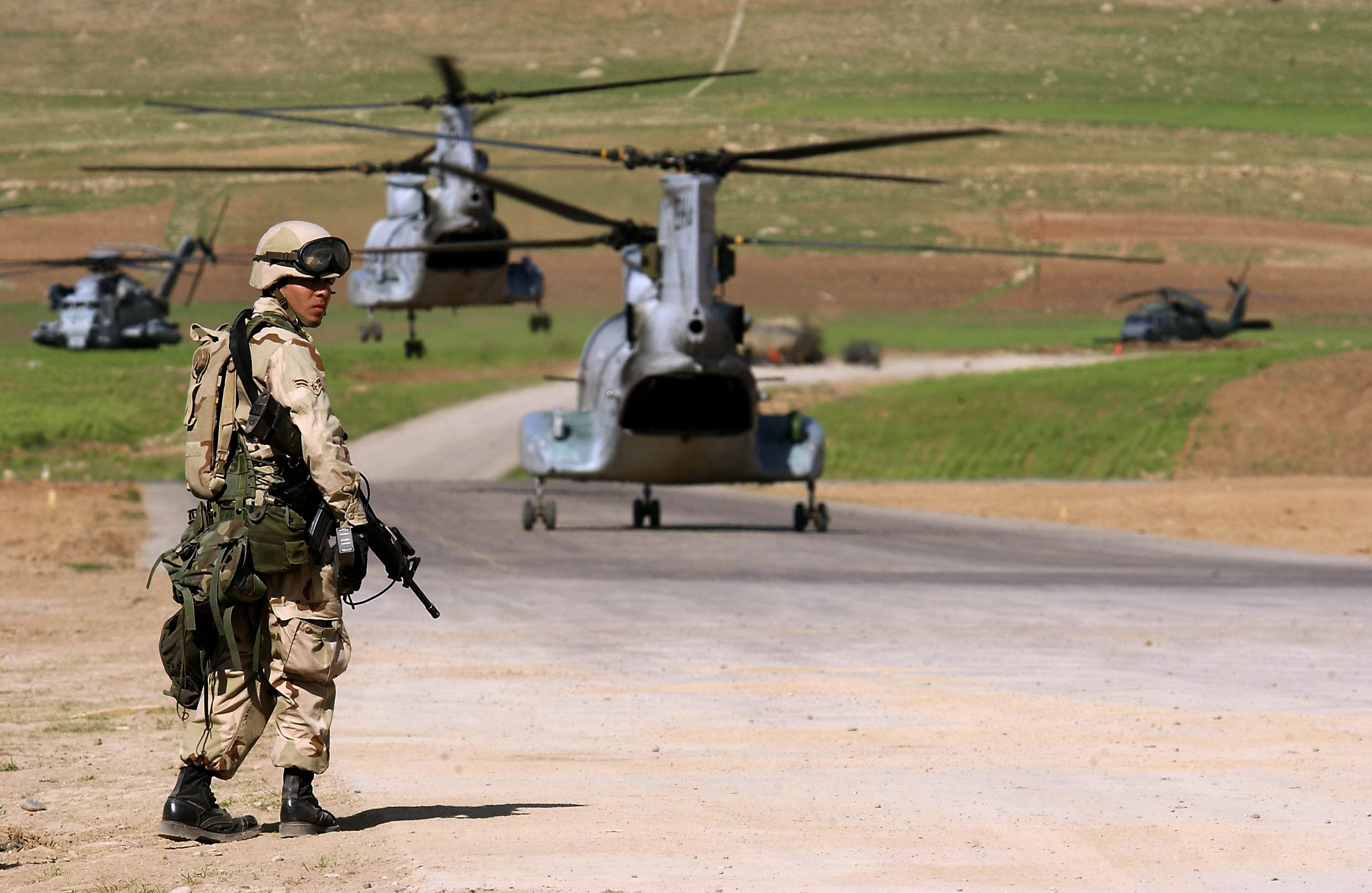 soldiers, military, helicopters, vehicles - desktop wallpaper