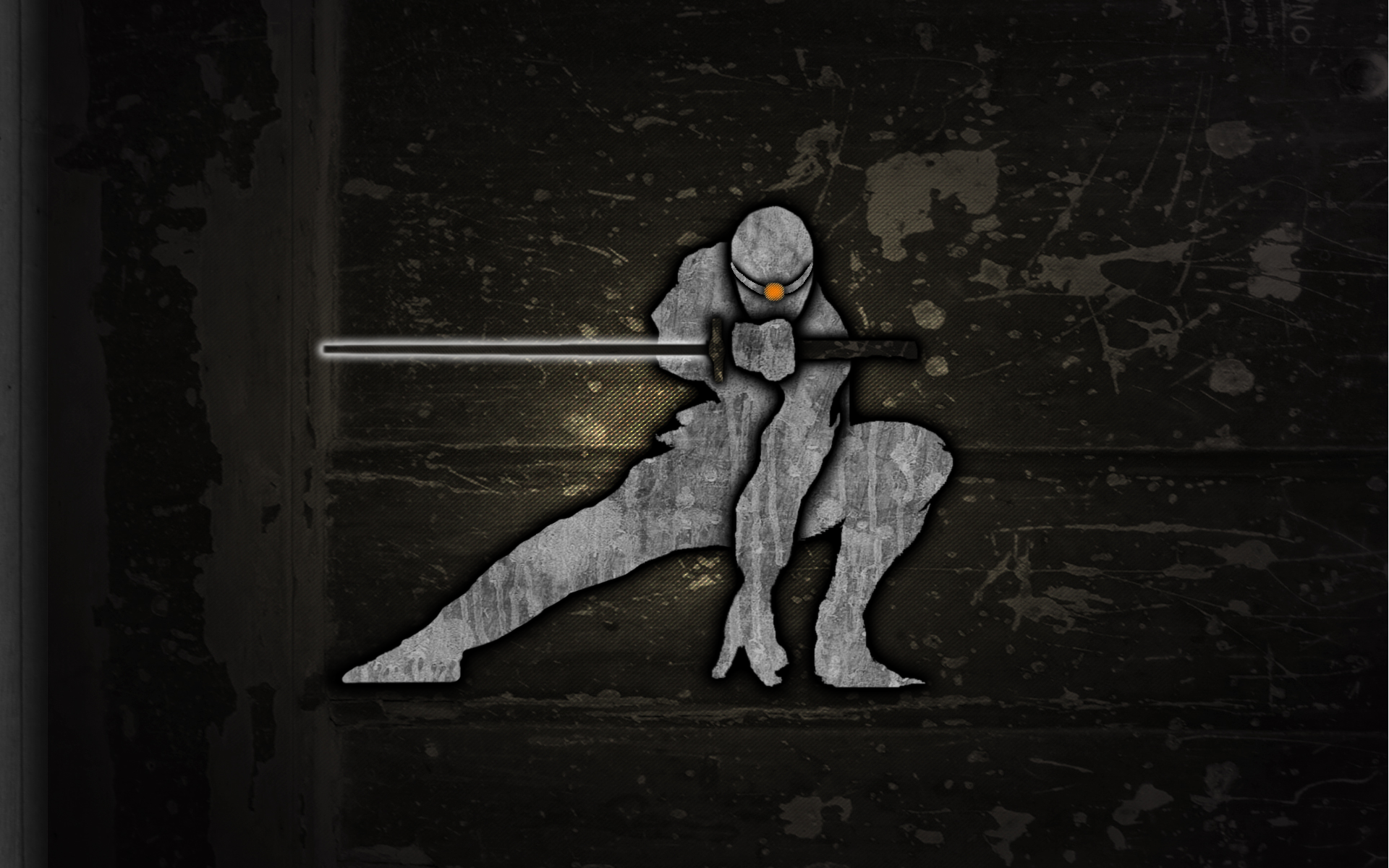 ninjas, Metal Gear Solid, black background - desktop wallpaper