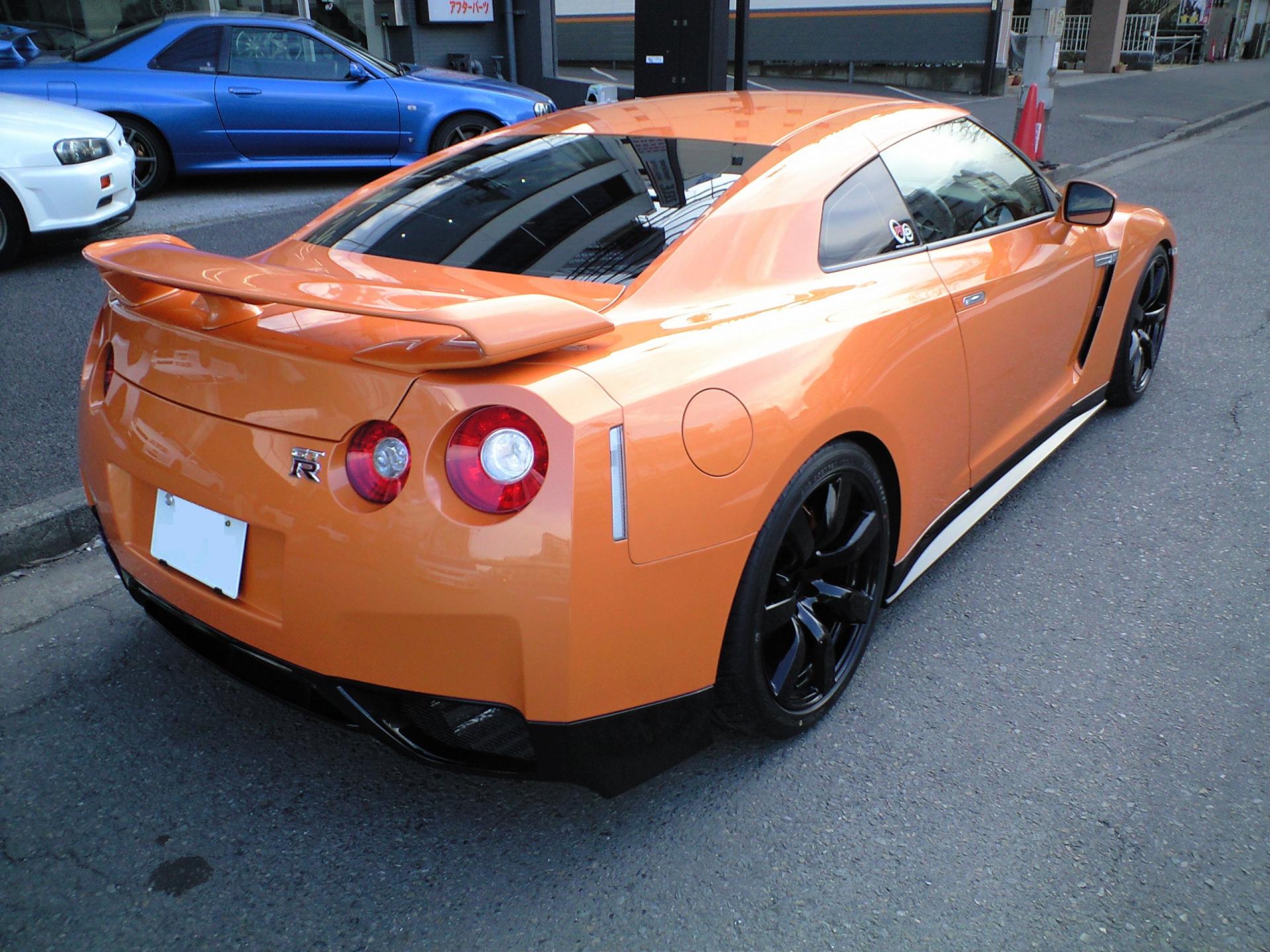 Nissan, orange cars - desktop wallpaper