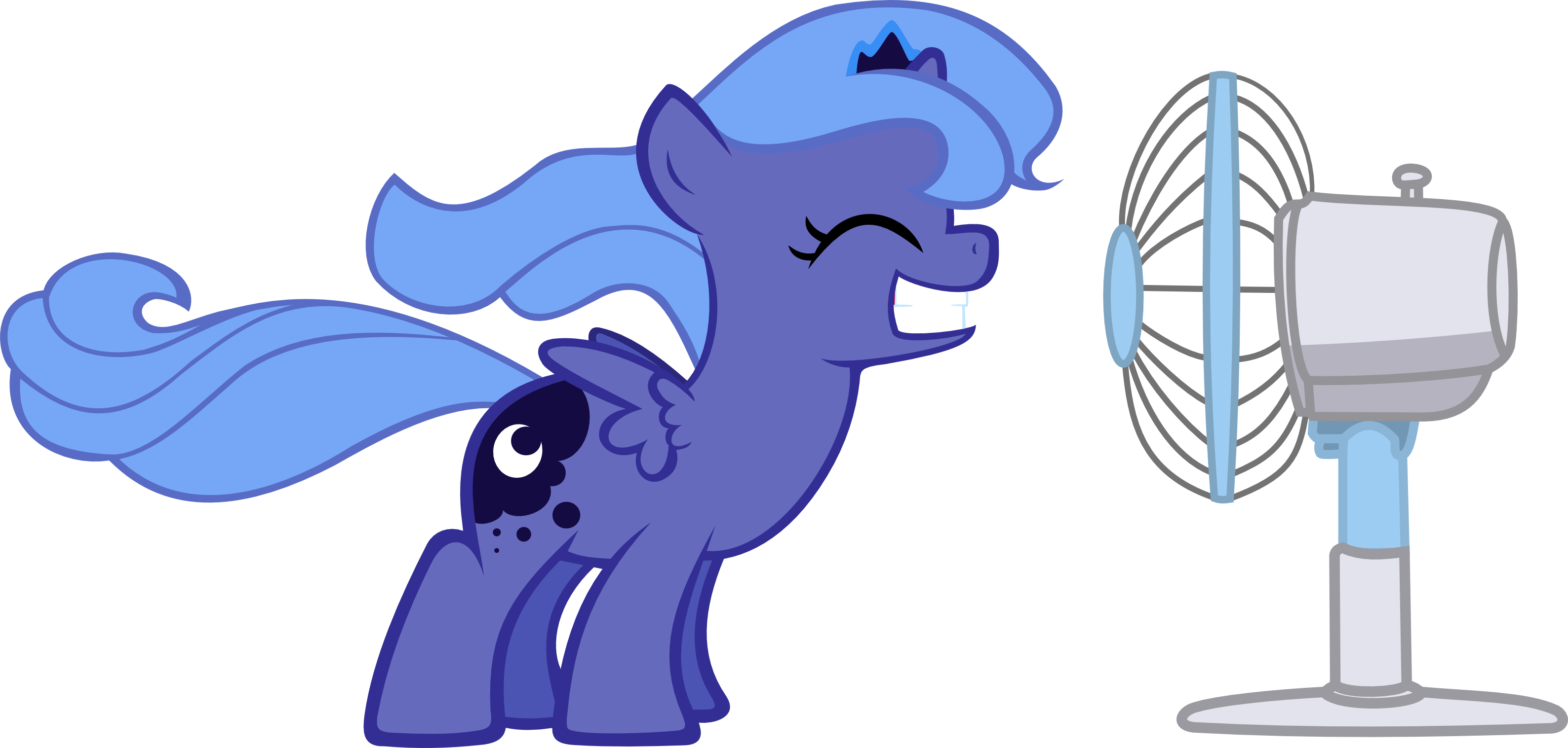 My Little Pony, ponies, Princess Luna, My Little Pony: Friendship is Magic, fans - desktop wallpaper