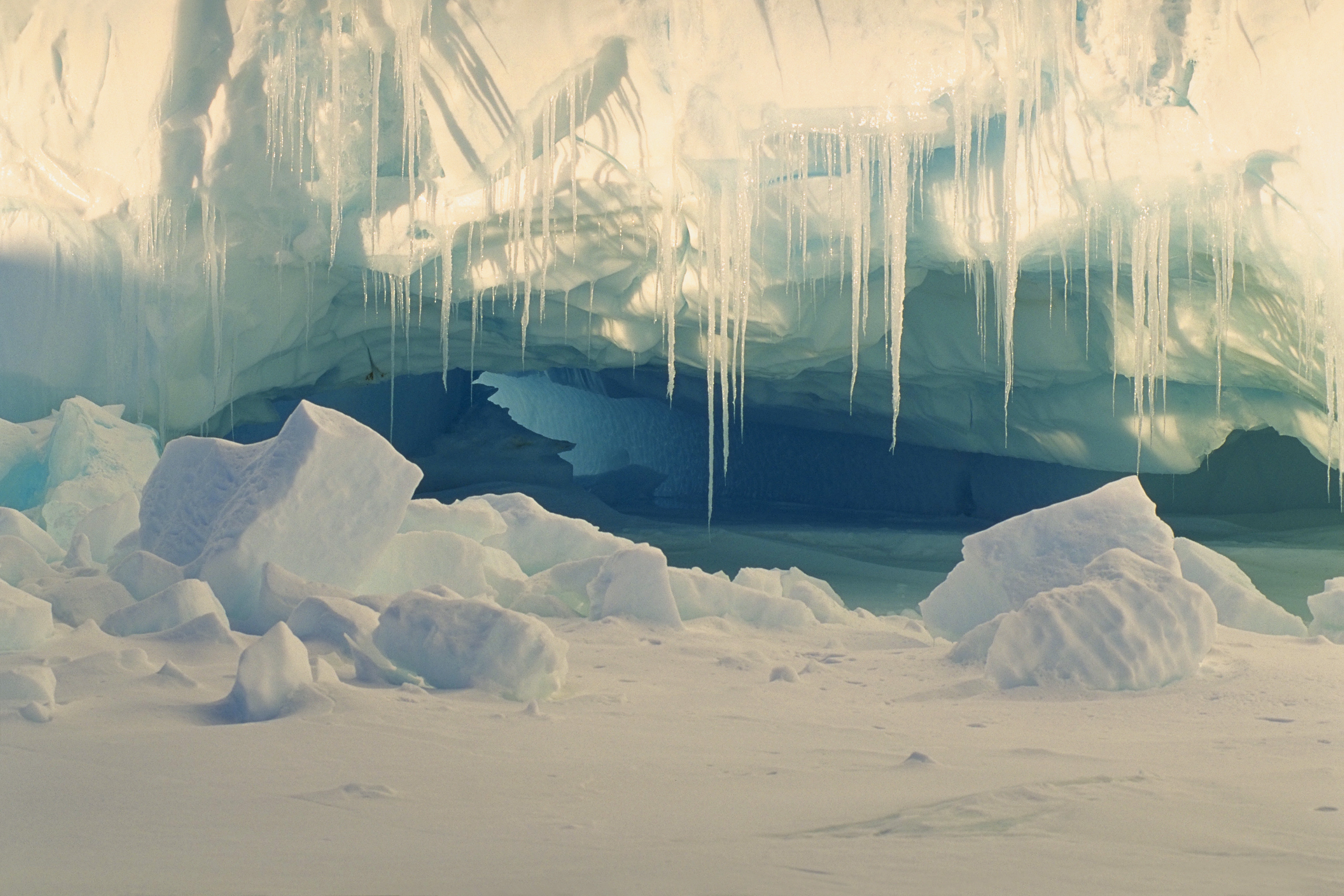 ice, snow, caves - desktop wallpaper