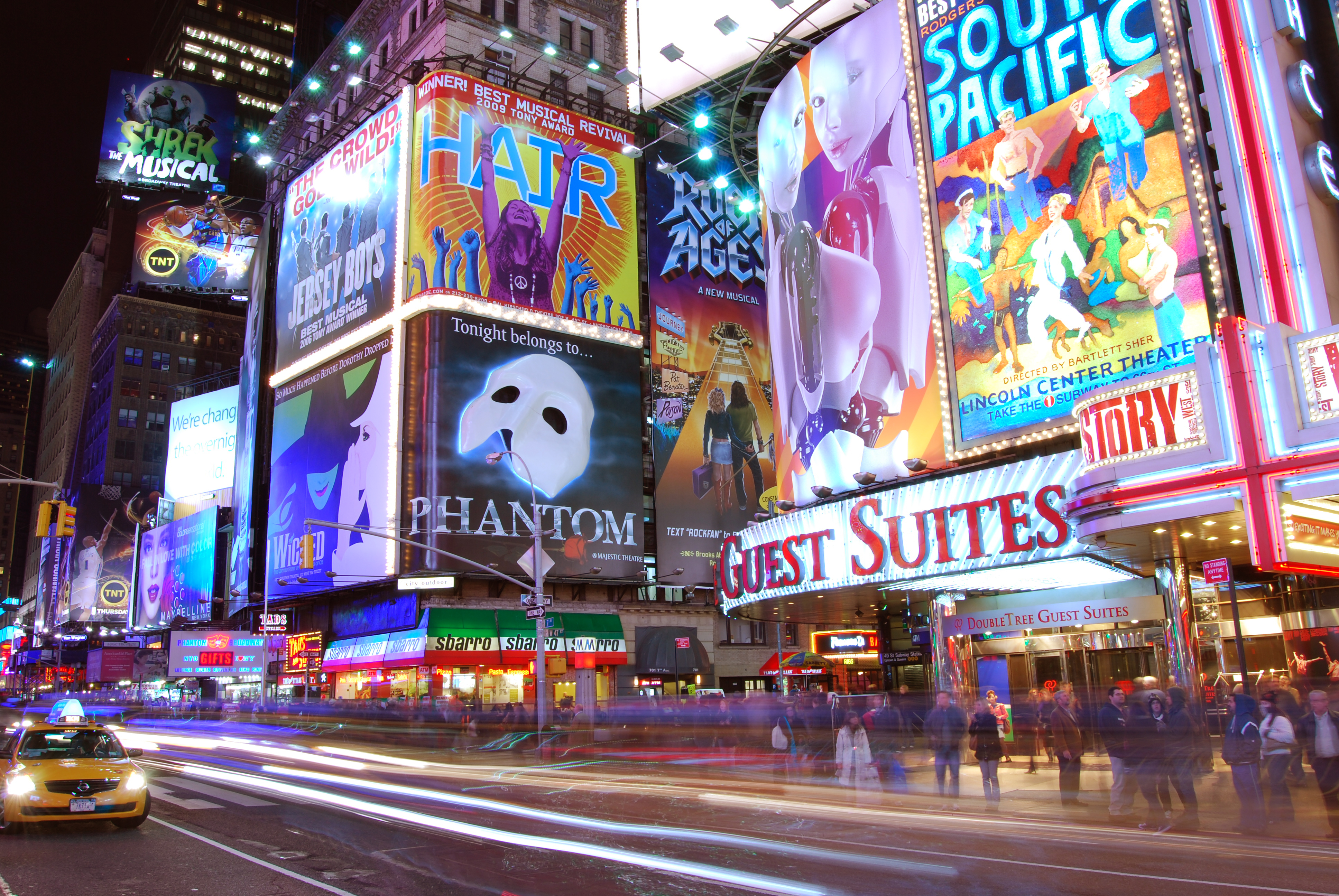 cityscapes, streets, buildings, traffic, New York City, Manhattan, Times Square - desktop wallpaper