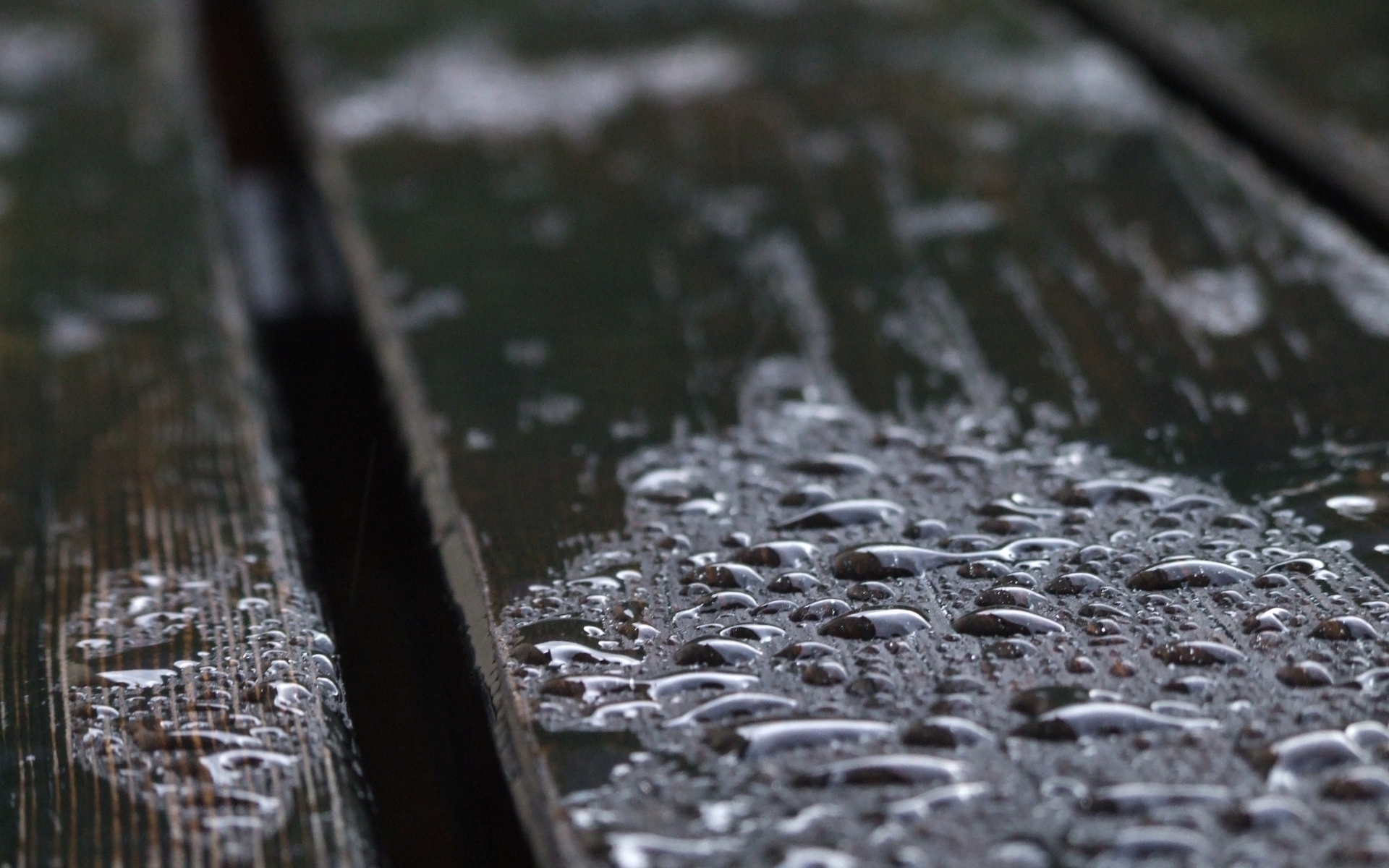 water, rain, wood, water drops, rain on glass - desktop wallpaper