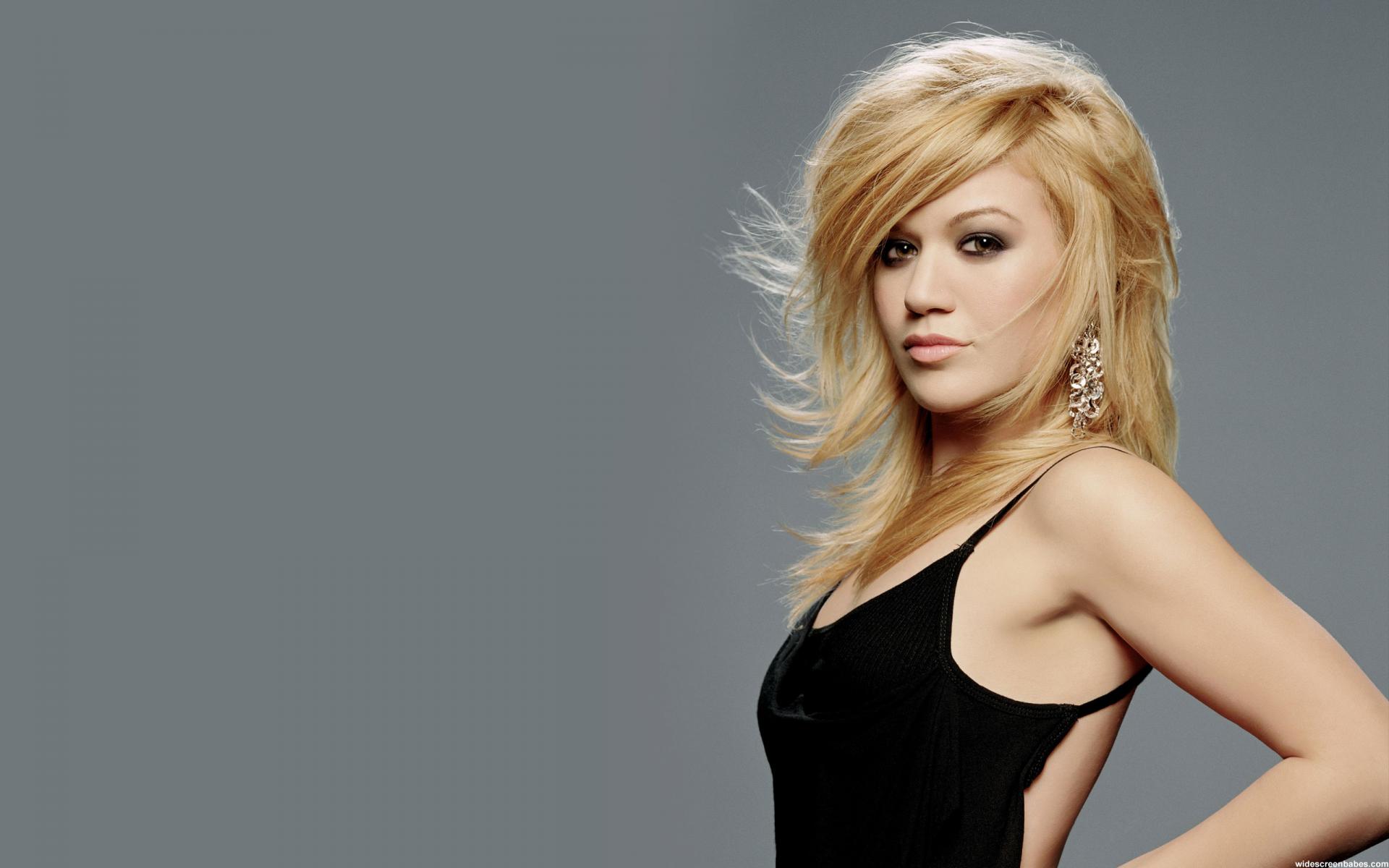 blondes, women, Kelly Clarkson, faces - desktop wallpaper