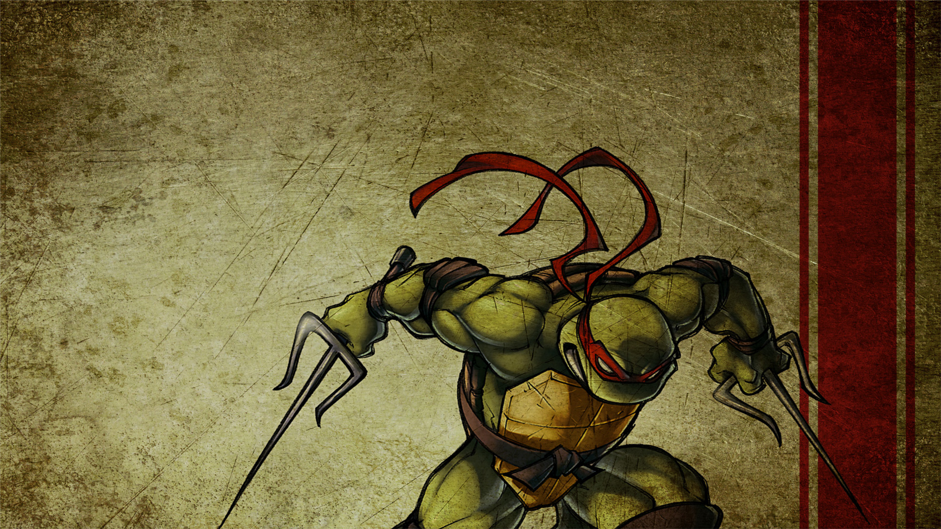 cartoons, grunge, Teenage Mutant Ninja Turtles, raphael - desktop wallpaper