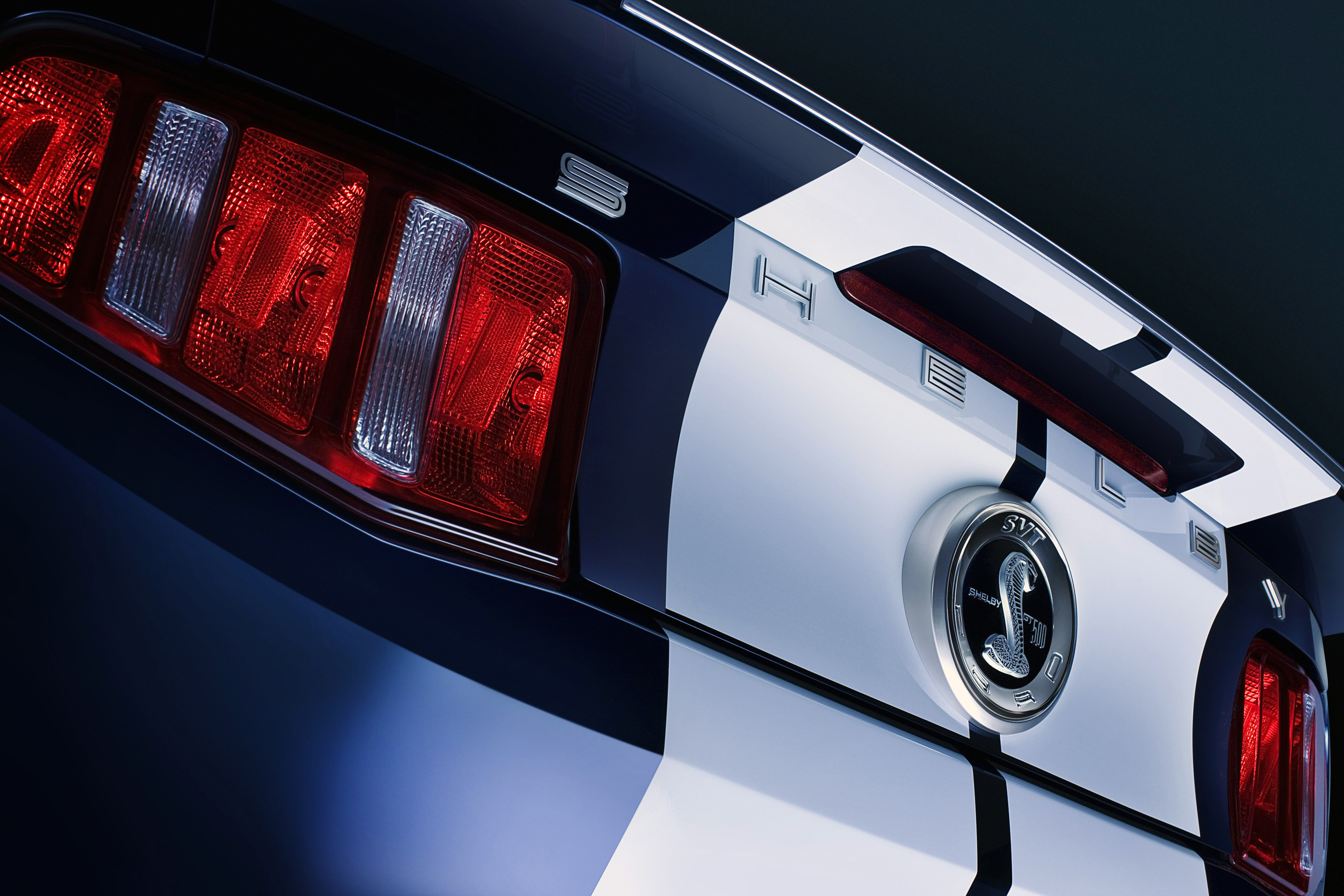 close-up, cars, Ford, muscle cars, back view, vehicles, Ford Mustang, Ford Shelby, low-angle shot, taillights - desktop wallpaper