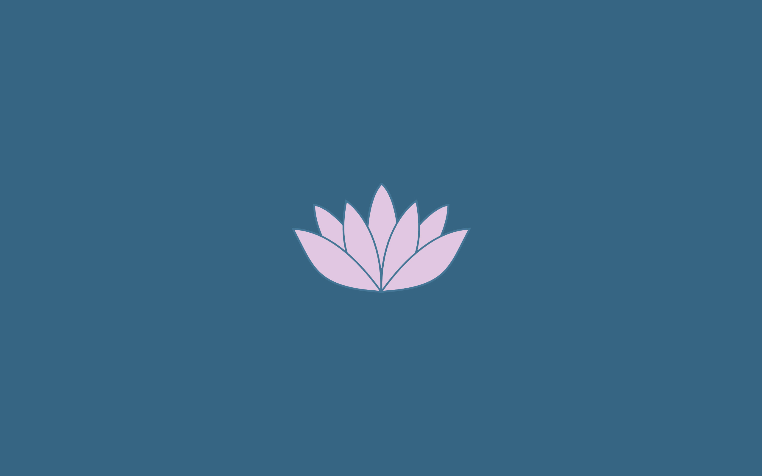 blue, minimalistic, simple background, lotus flower - desktop wallpaper