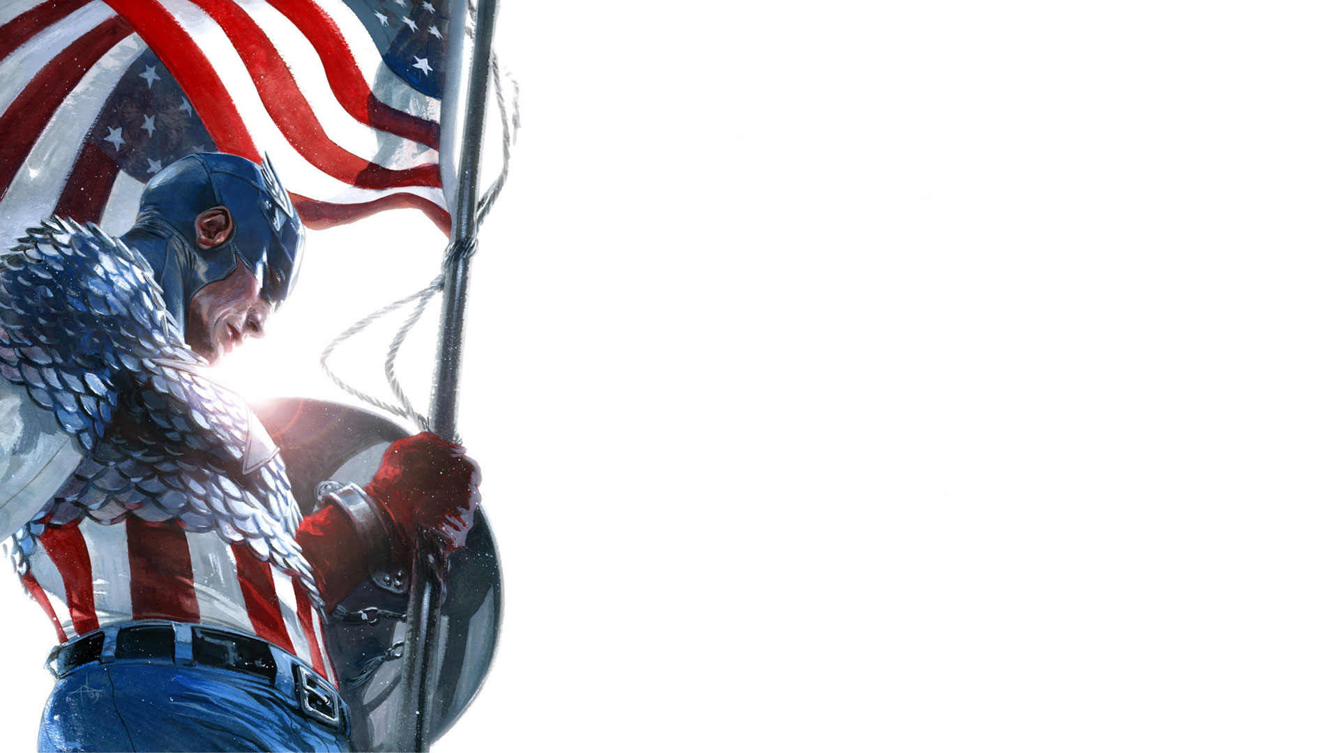 Captain America, superheroes, Marvel Comics, American Flag - Free Wallpaper  / 