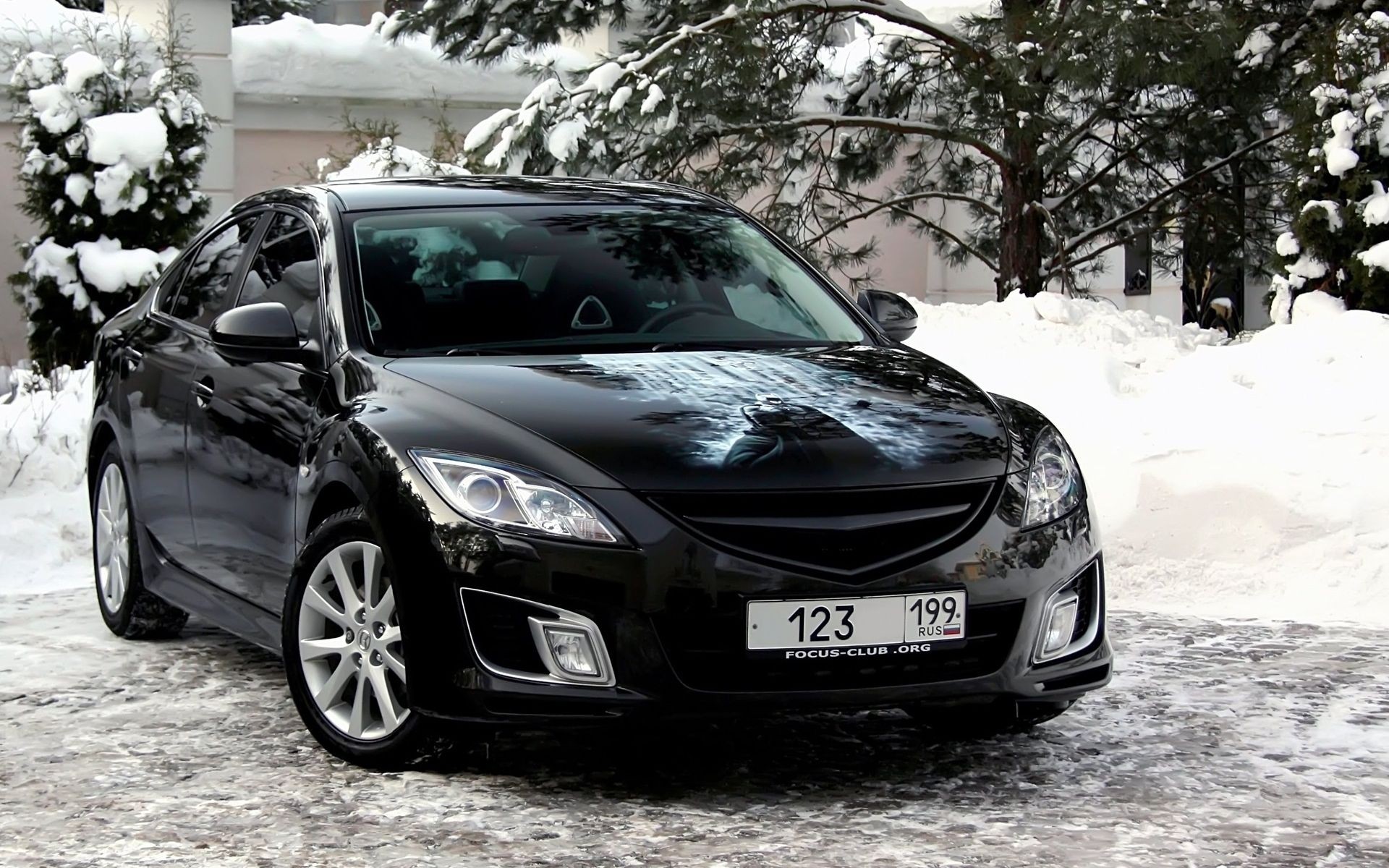 Winter Snow Black Cars Mazda Vehicles Mazda 6 Mazda Atenza Free Wallpaper Wallpaperjam Com