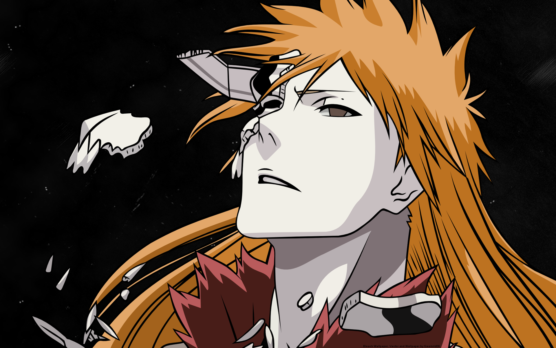 Bleach, Kurosaki Ichigo, masks, Hollow Ichigo, shatter - Free Wallpaper / Bleach, Kurosaki Ichigo, masks, Hollow Ichigo, shatter - Free Wallpaper /
